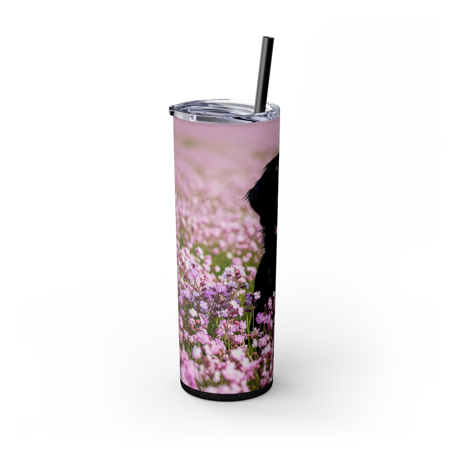 Flat Coated Retriever Skinny Tumbler with Straw, 20oz