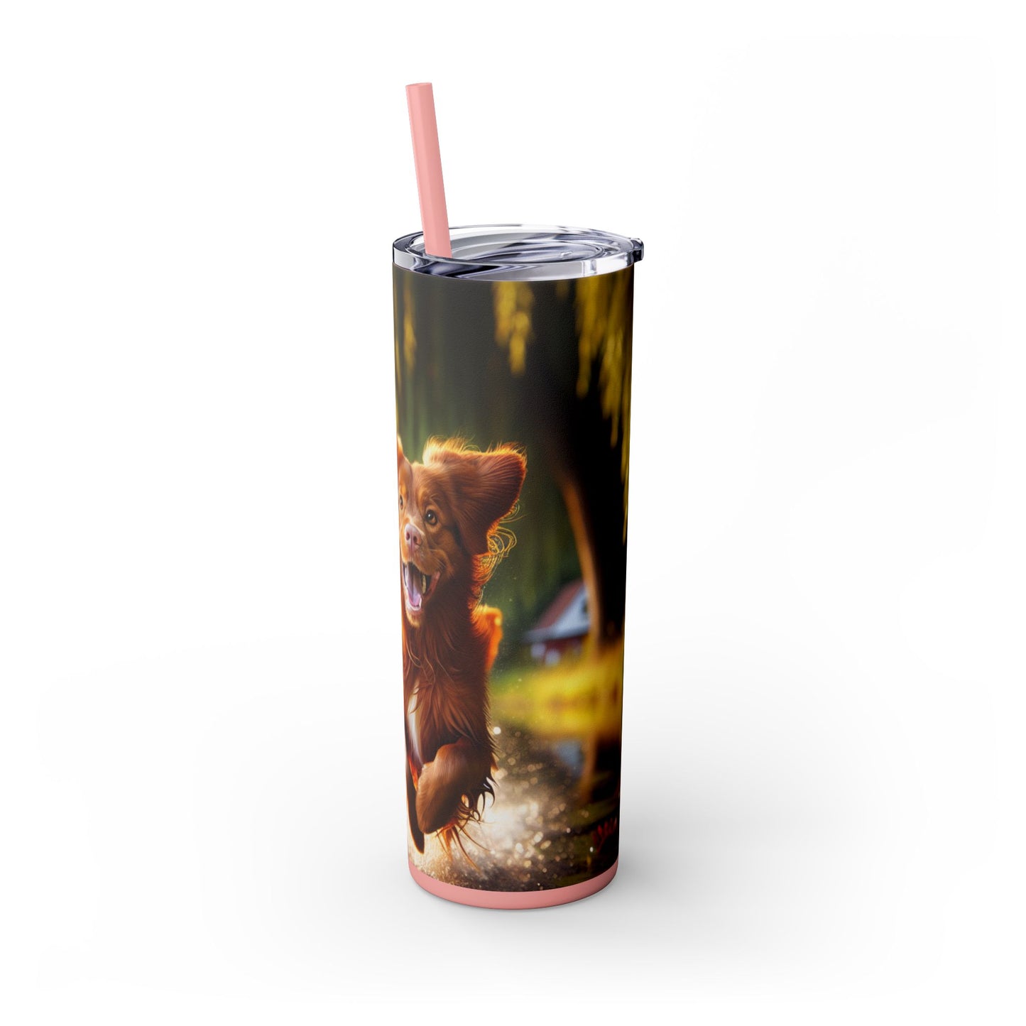 Nova Scotia Duck Trolling Retriever Skinny Tumbler with Straw, 20oz