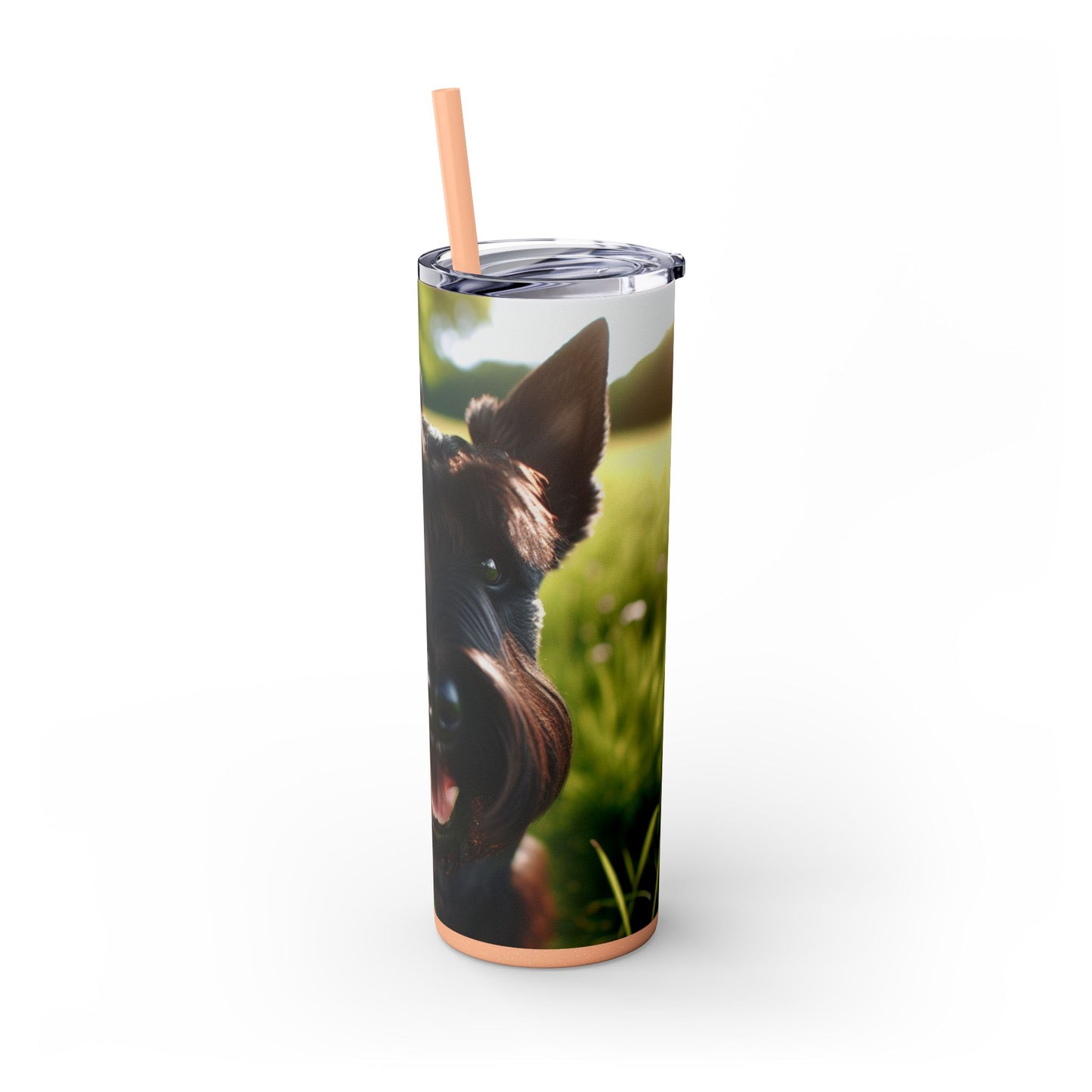 Scottish Terrier Skinny Tumbler with Straw, 20oz