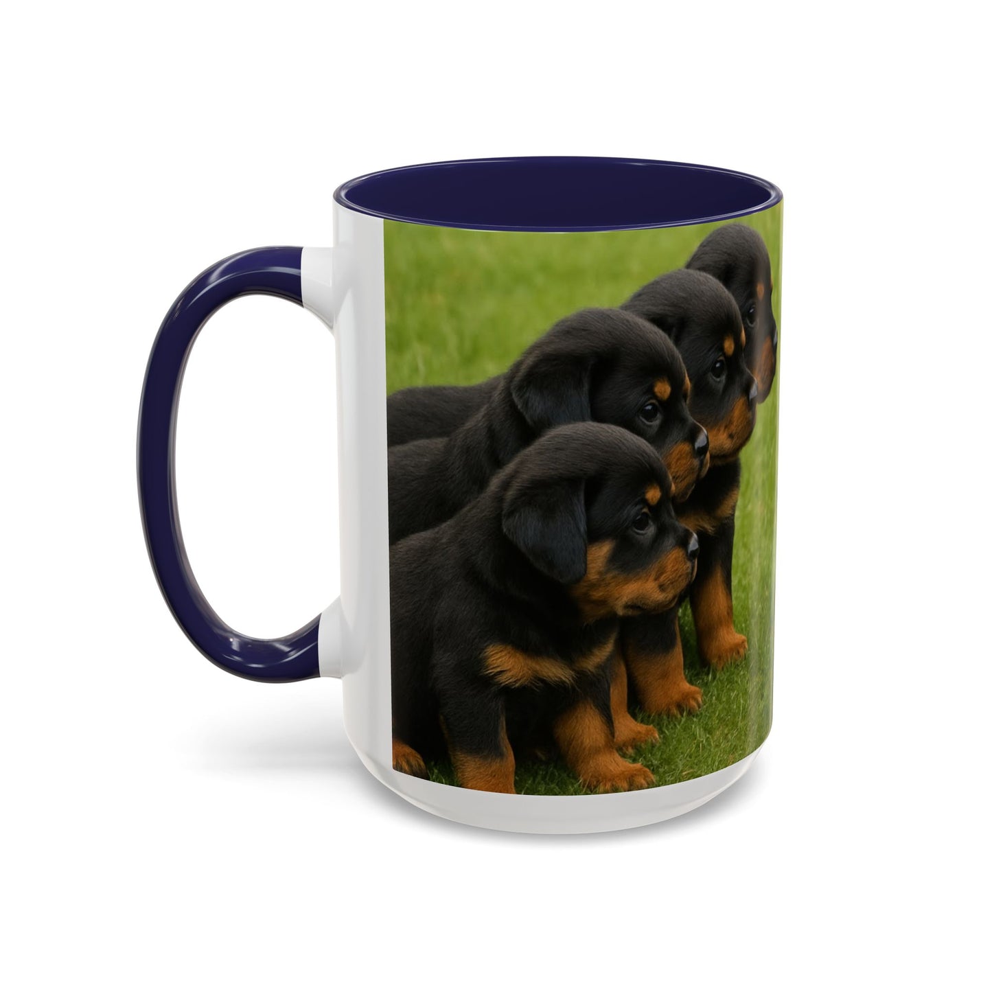 Rottweiler puppies Accent Coffee Mug - Perfect Gift for Dog Lovers