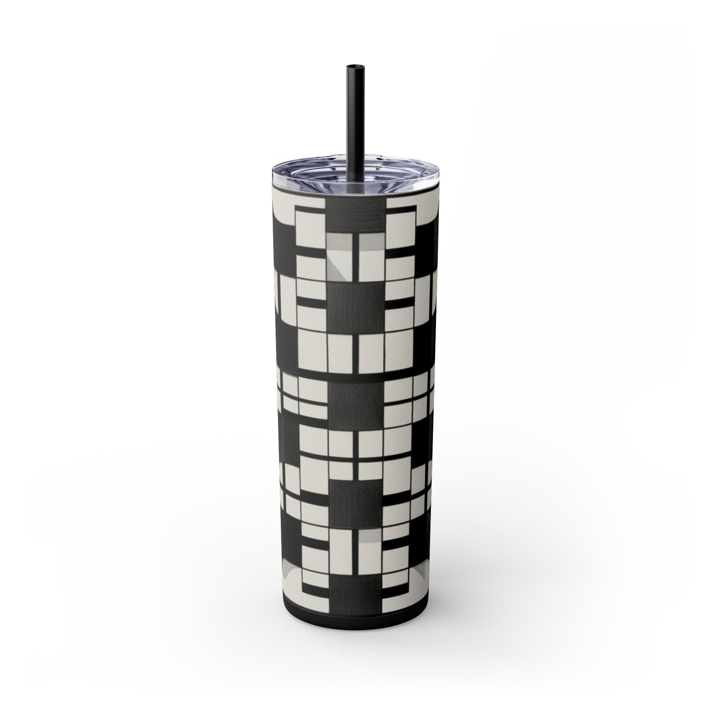 Optical Illusion Skinny Tumbler with Straw, 20oz