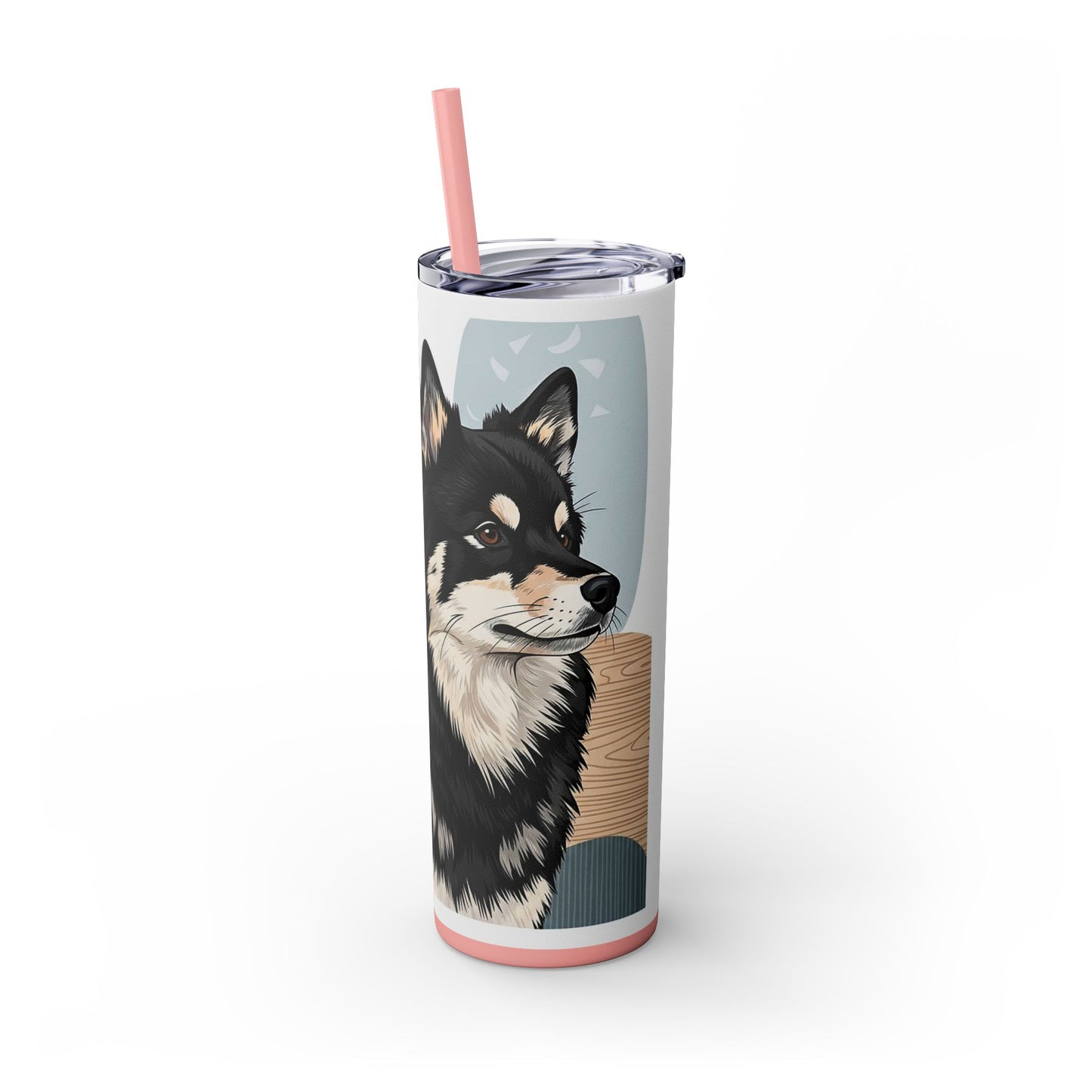 Swedish Lapphund Skinny Tumbler with Straw, 20oz