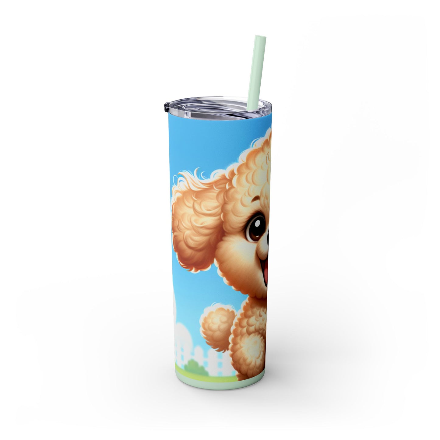 Miniature Poodle Tumbler with Straw, 20oz