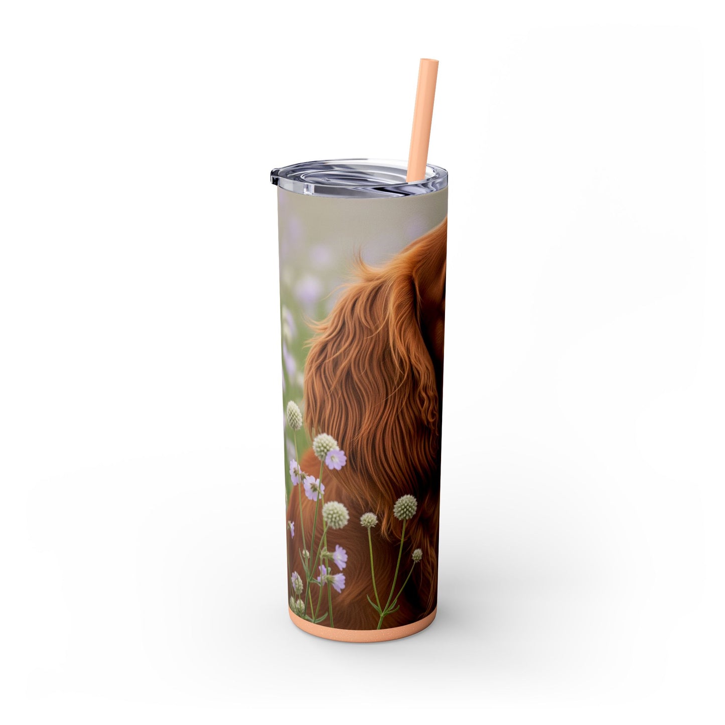 Sussex Spaniel Skinny Tumbler with Straw, 20oz
