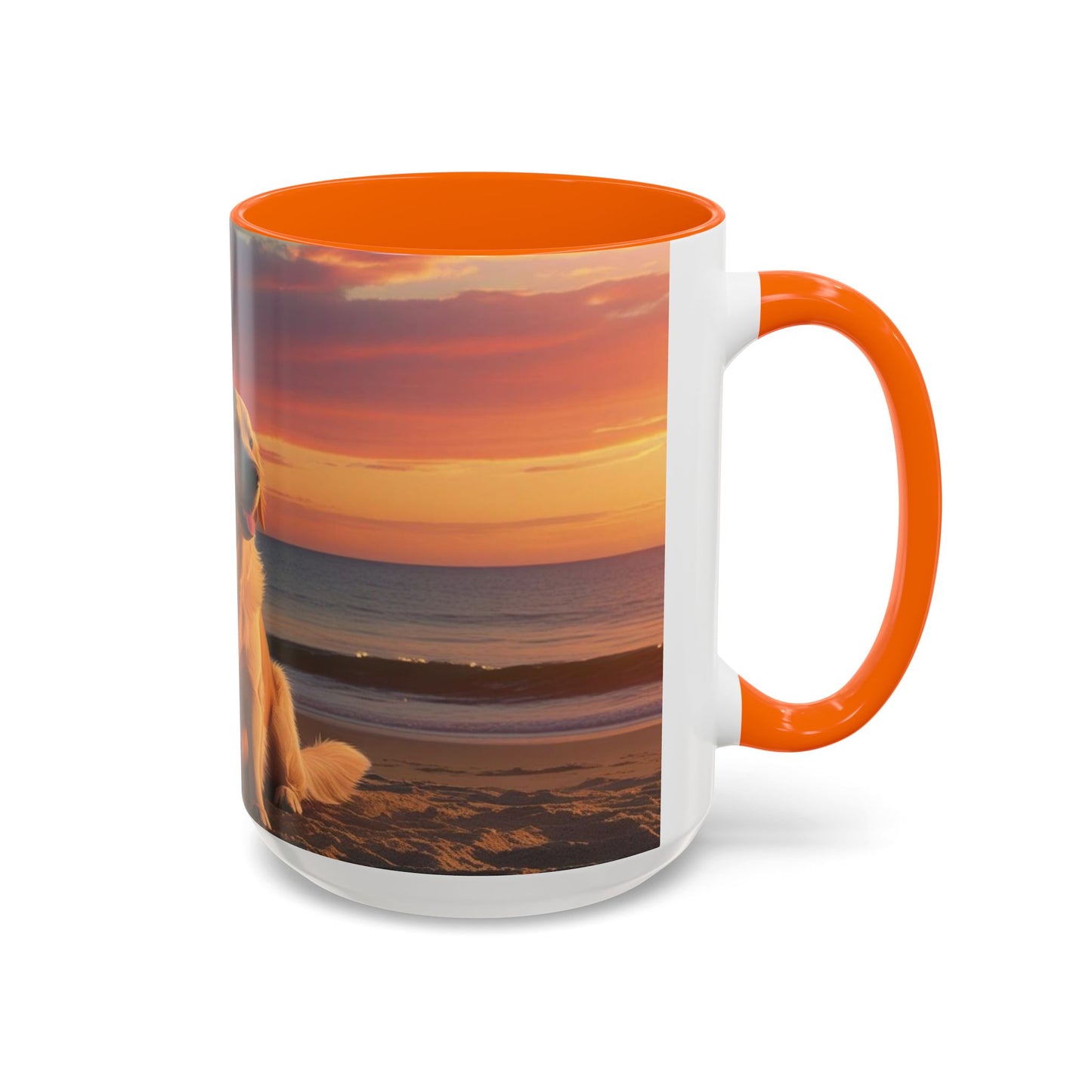 Golden Retriever Love Accent Coffee Mug - Perfect Gift for Dog Lovers