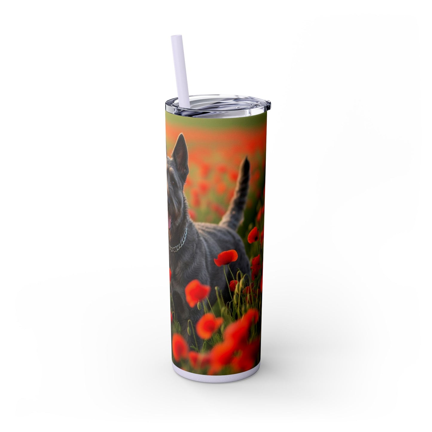 Bouvier des Ardennes Tumbler with Straw, 20oz