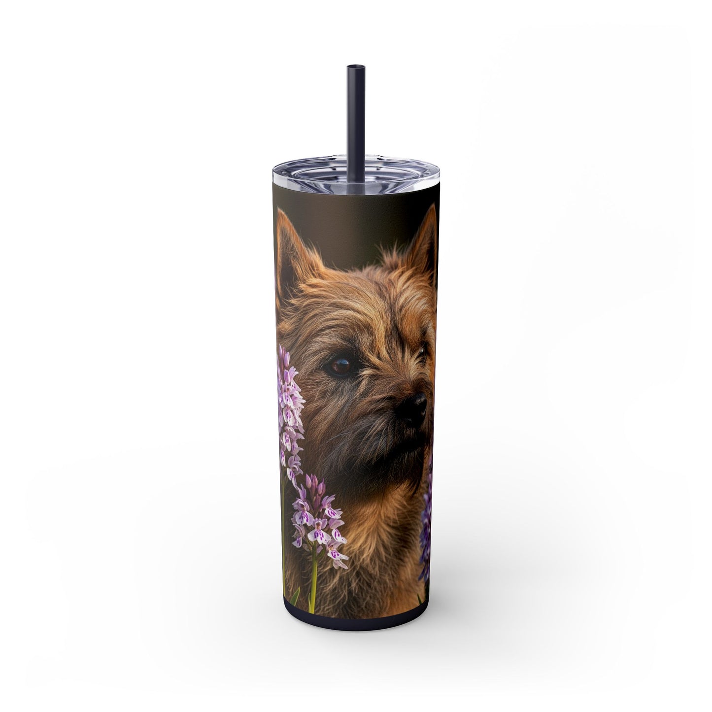Cairn Terrier Skinny Tumbler with Straw, 20oz