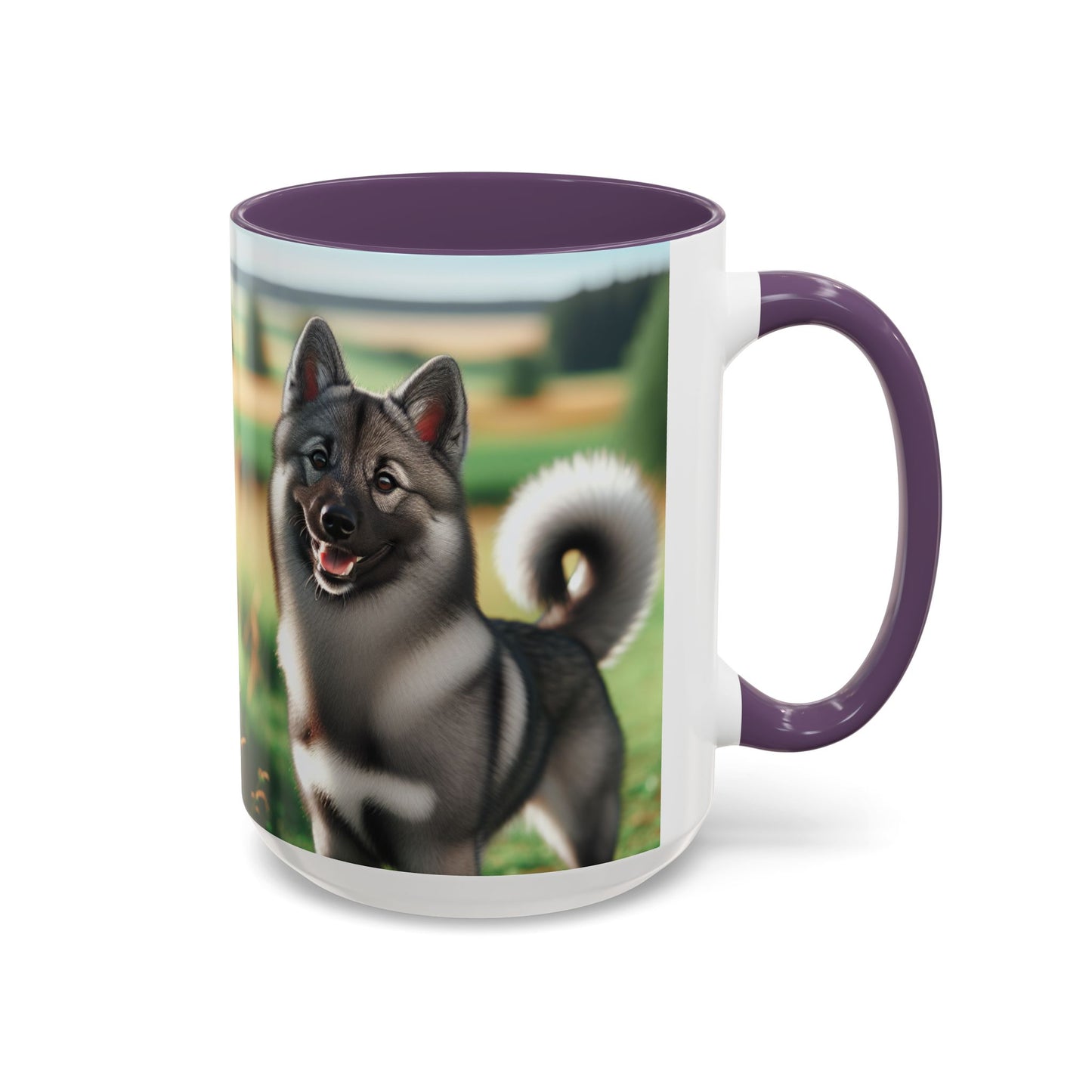 Norwegian Elkhound Accent Coffee Mug - Perfect Gift for Dog Lovers