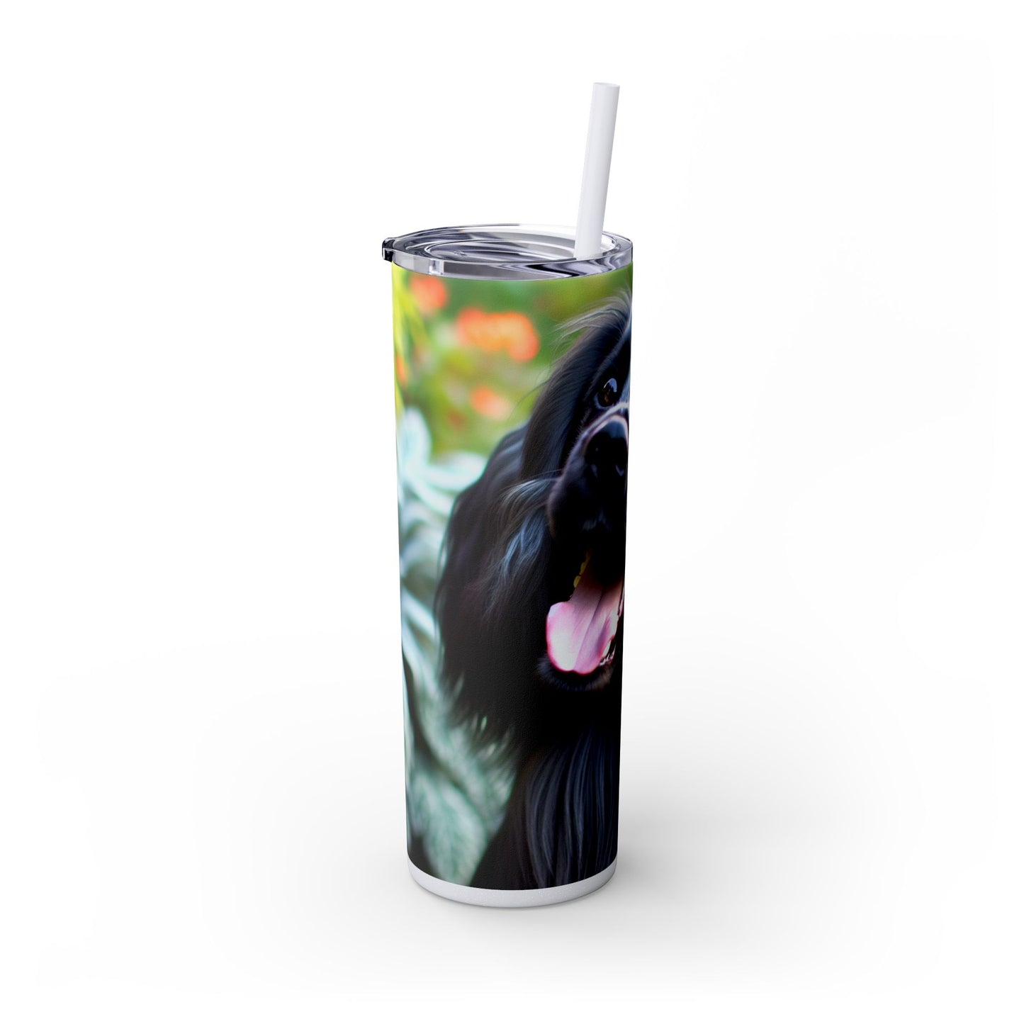 Blue Picardy Spaniel Tumbler with Straw, 20oz