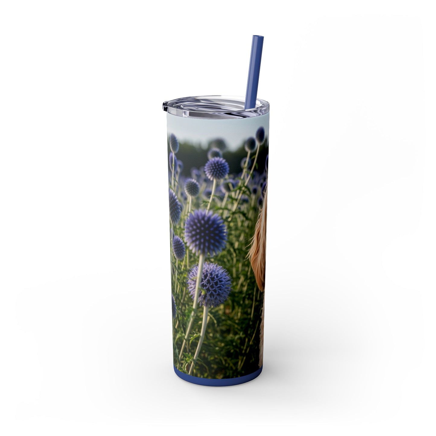 Spoodle Skinny Tumbler with Straw, 20oz