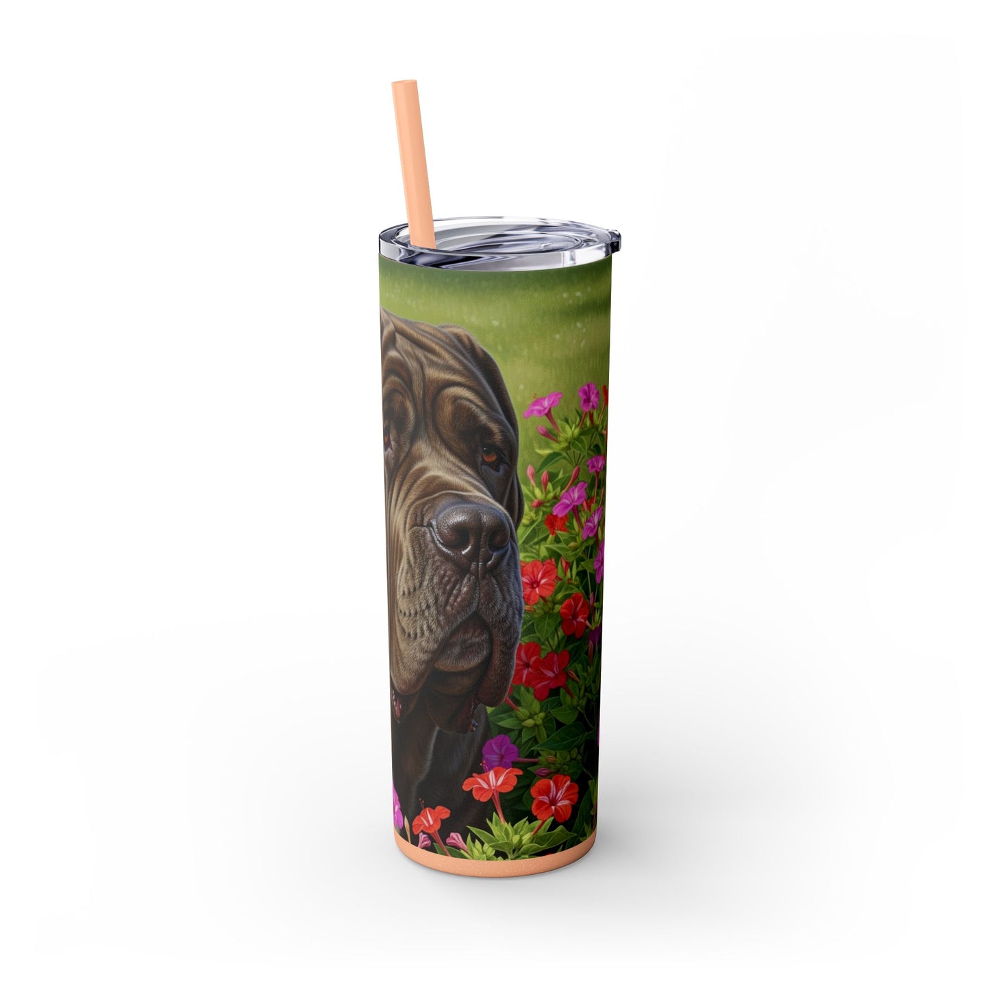 Neapolitan Mastiff Tumbler with Straw, 20oz