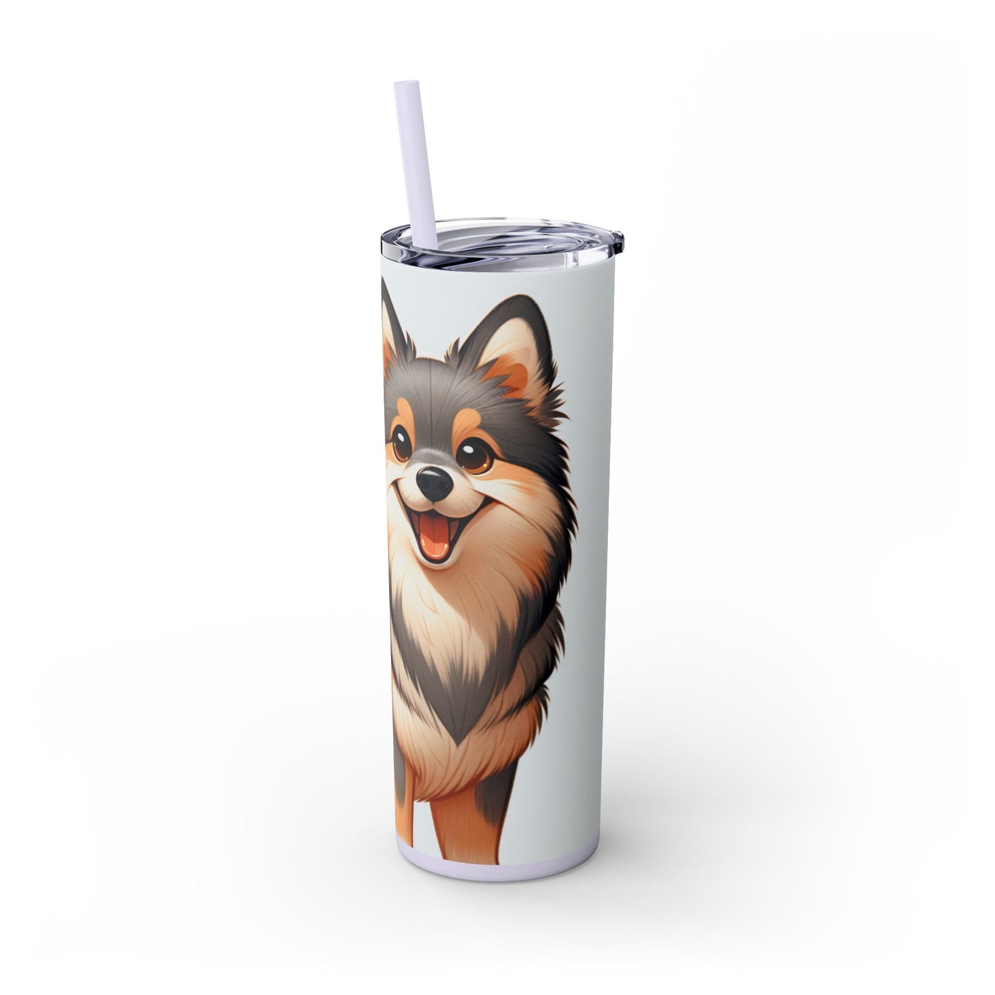 Swedish Vallhund Skinny Tumbler with Straw, 20oz