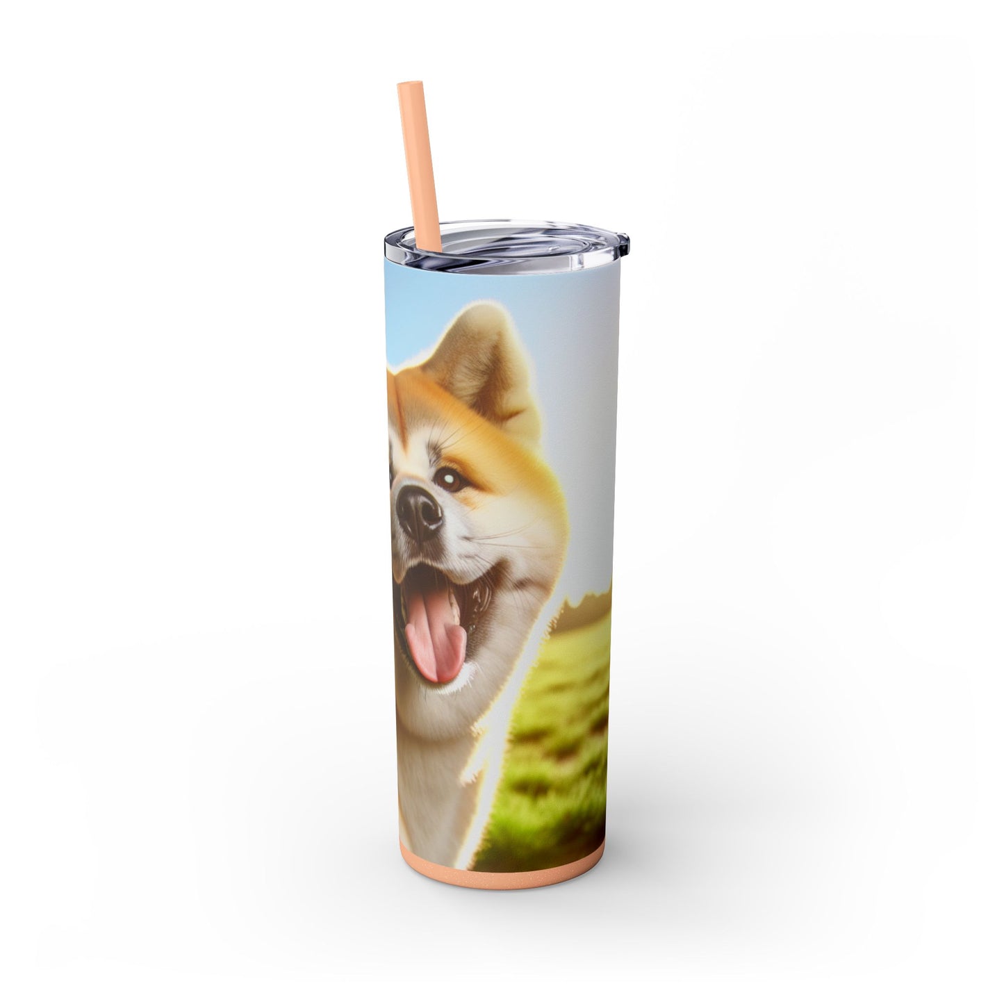 Akita Skinny Tumbler with Straw, 20oz