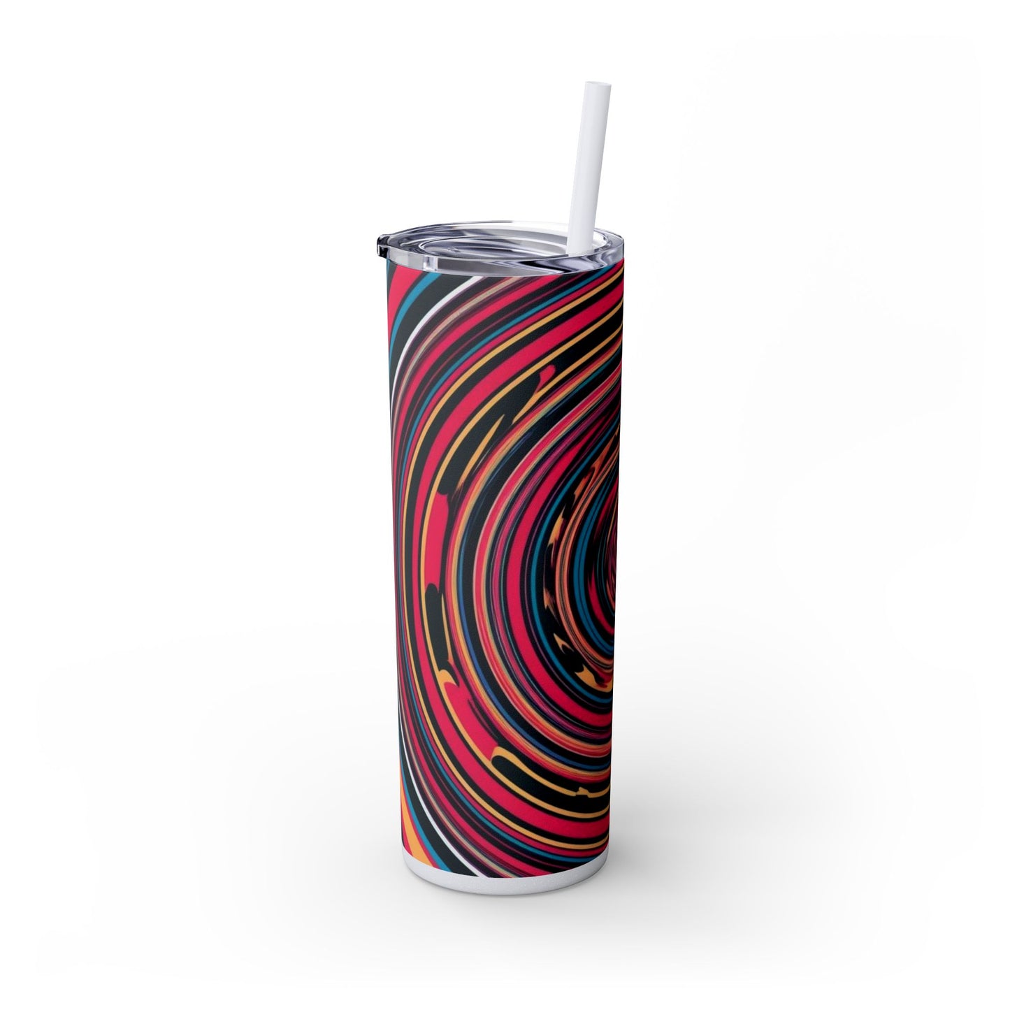Optical Illusion Skinny Tumbler with Straw, 20oz