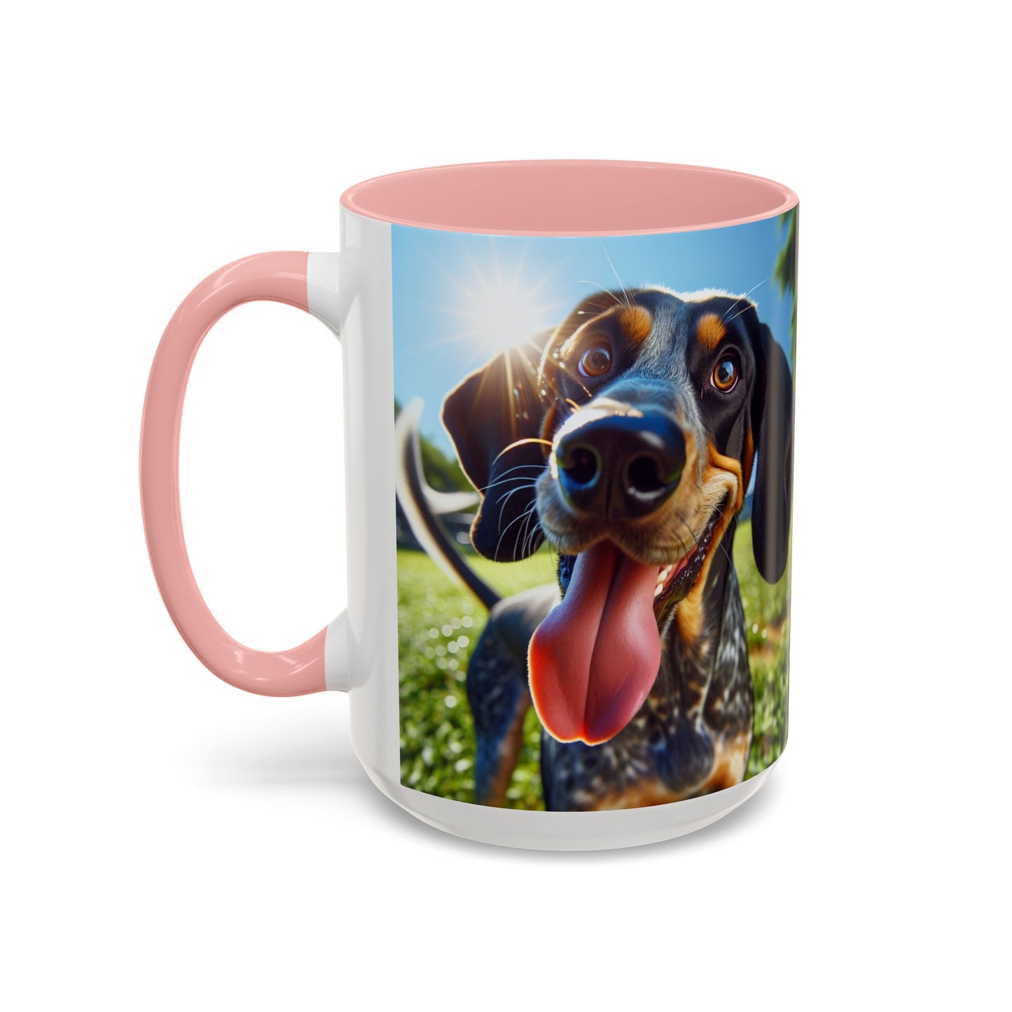 Bluetick Coonhound Accent Coffee Mug - Perfect Gift for Dog Lovers
