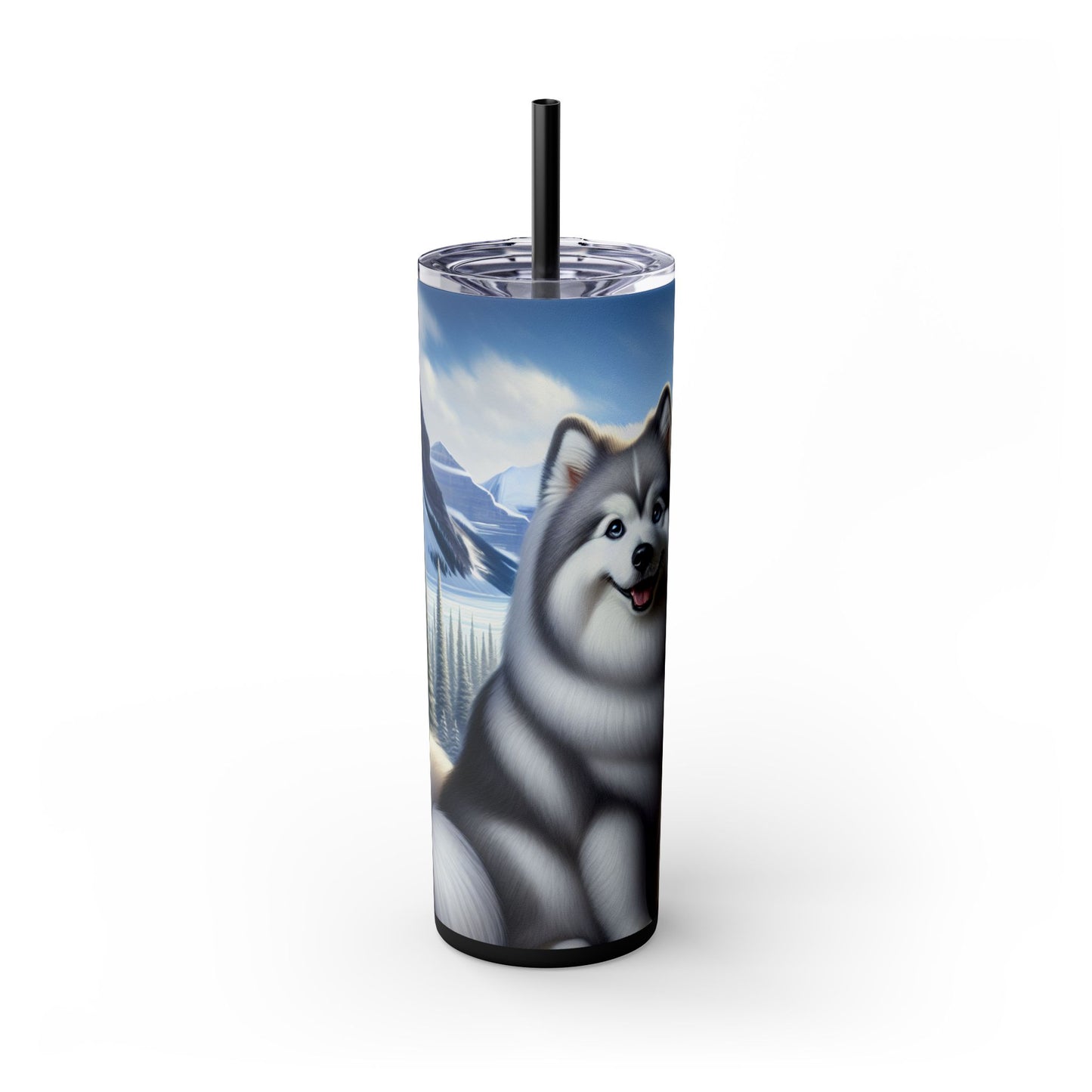 Canadian Eskimo Dog Tumbler with Straw, 20oz