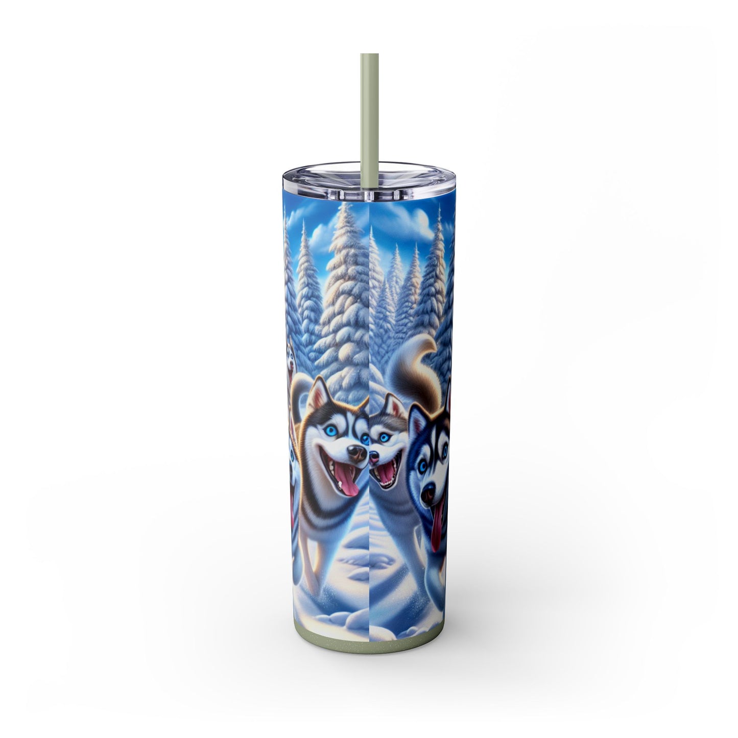 Siberian Husky Tumbler with Straw, 20oz