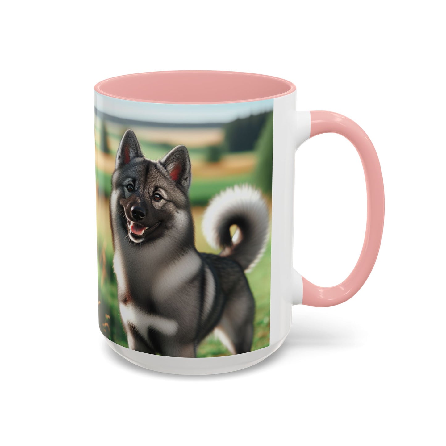 Norwegian Elkhound Accent Coffee Mug - Perfect Gift for Dog Lovers