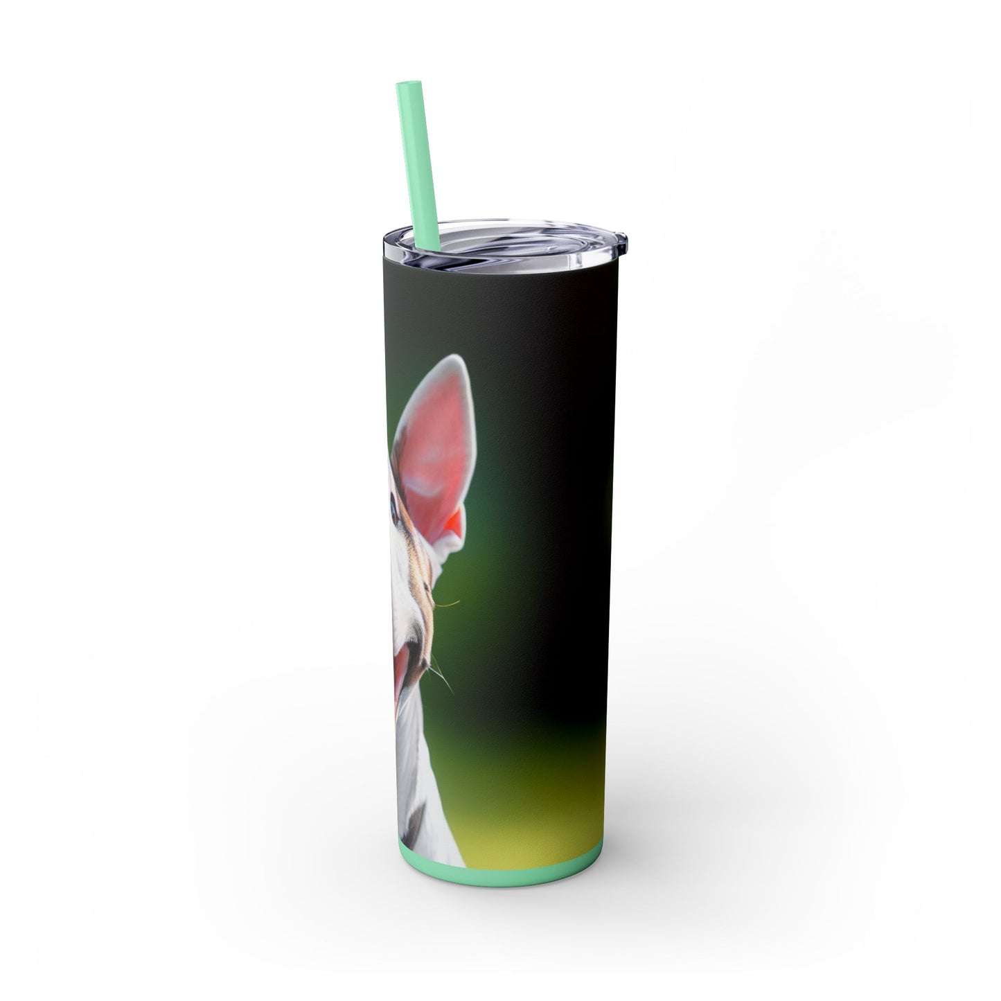 Bull Terrier Tumbler with Straw, 20oz
