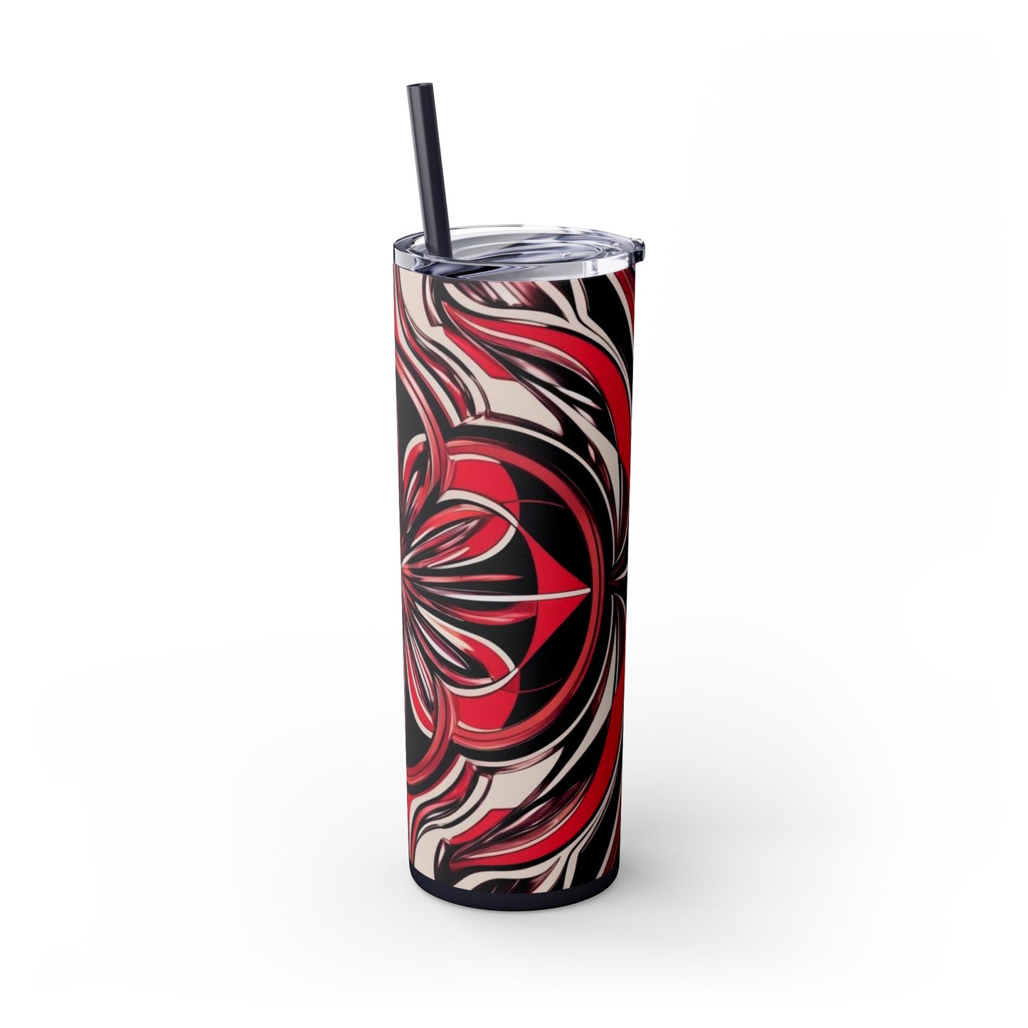 Optical Illusion Skinny Tumbler with Straw, 20oz