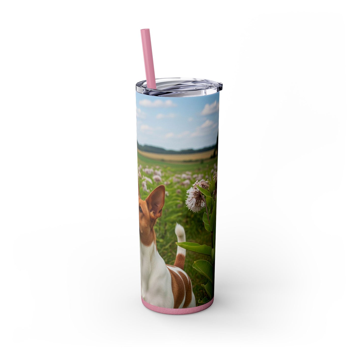 Rat Terrier Tumbler with Straw, 20oz