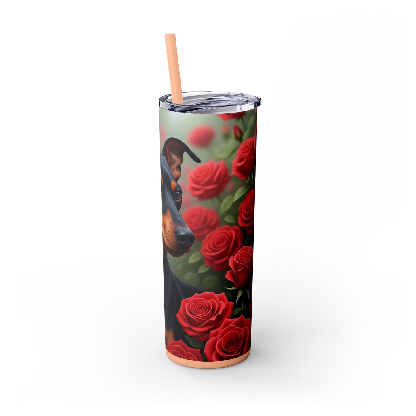 Manchester Terrier Skinny Tumbler with Straw, 20oz