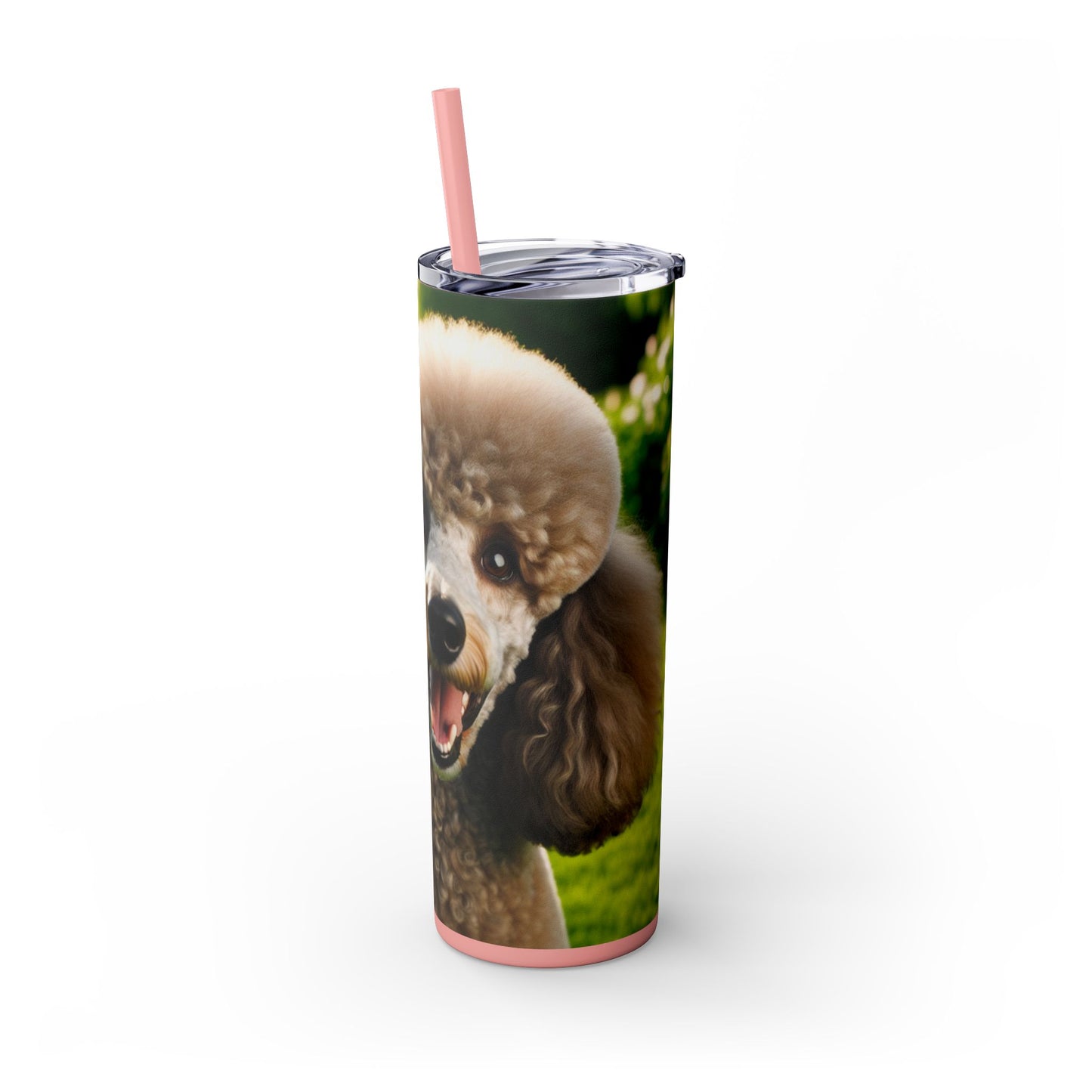 Standard Poodle Skinny Tumbler with Straw, 20oz