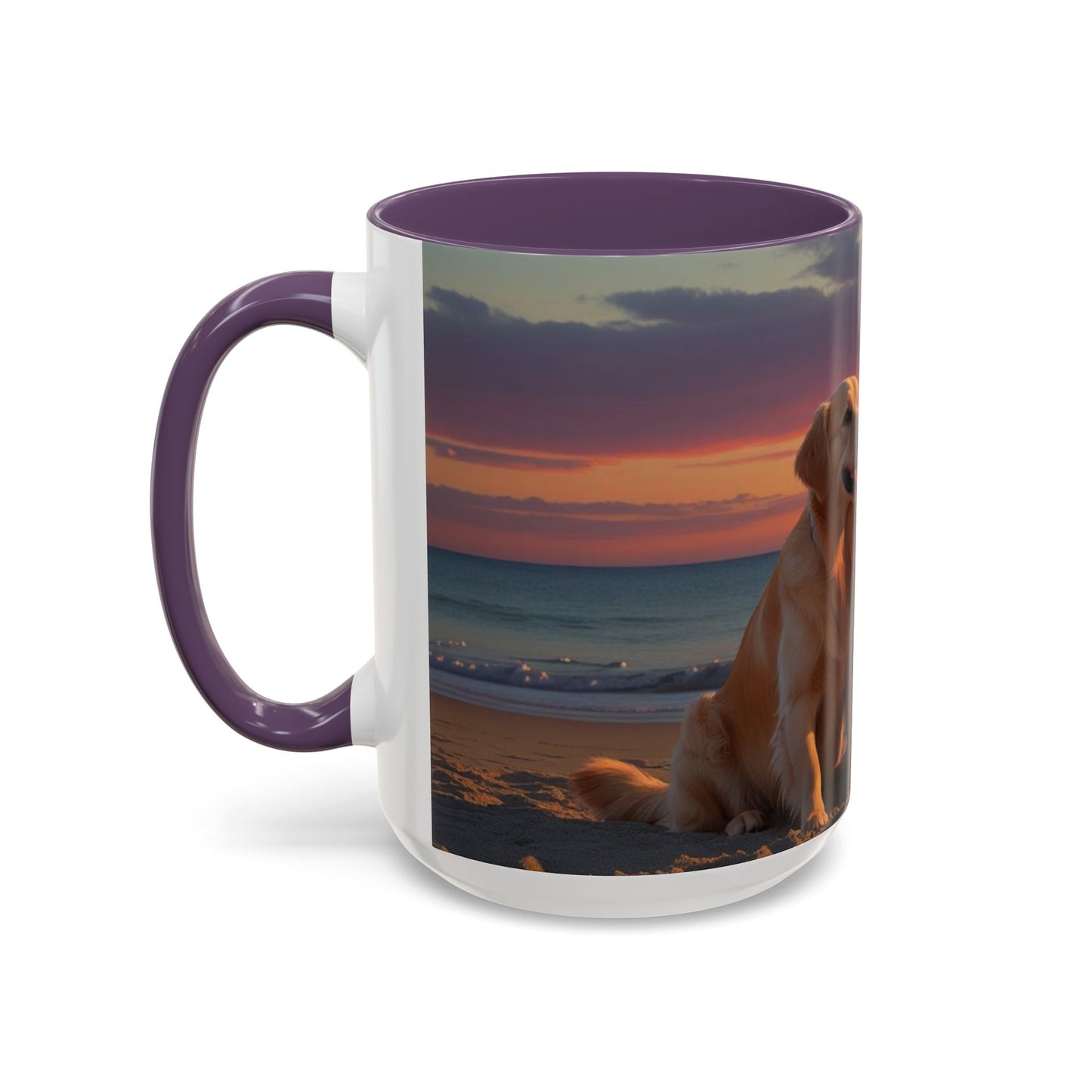 Golden Retriever Love Accent Coffee Mug - Perfect Gift for Dog Lovers