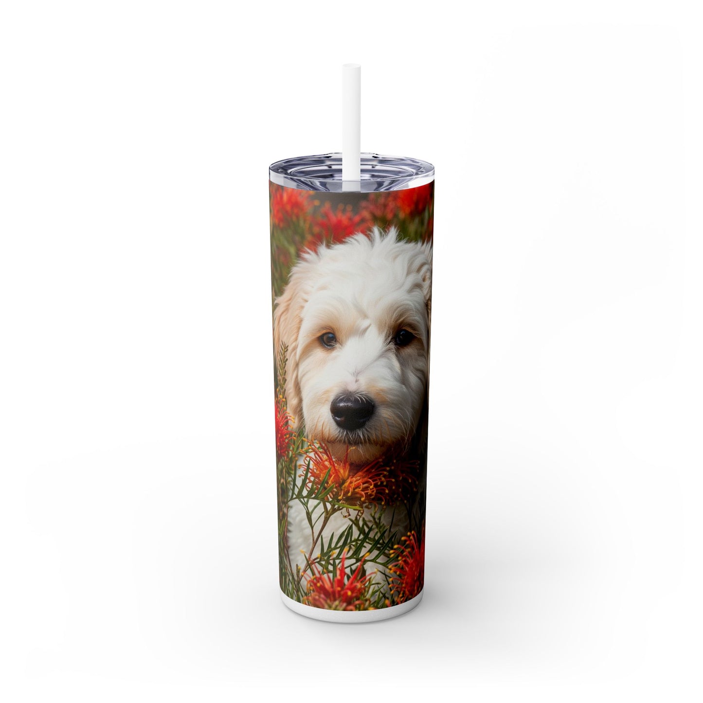 Labradoodle Tumbler with Straw, 20oz