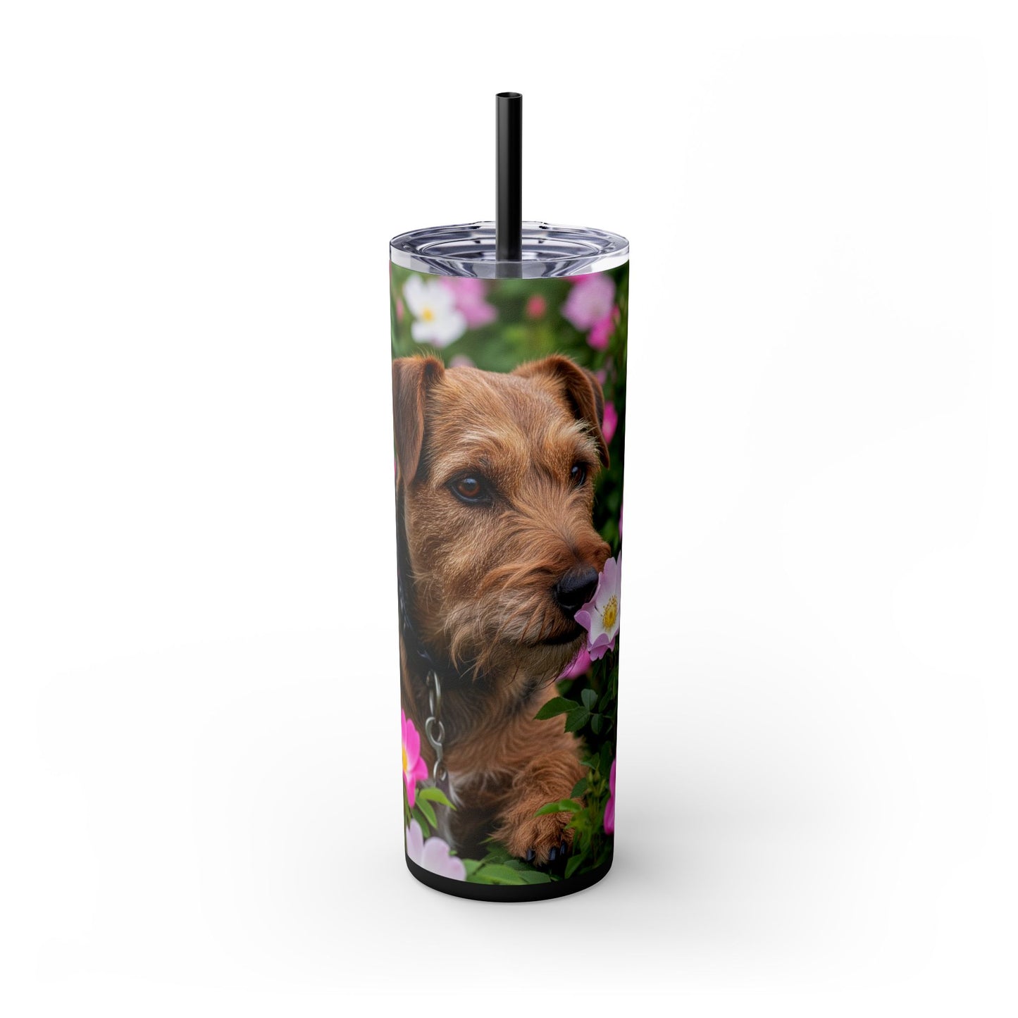 Teddy Roosevelt Terrier Tumbler with Straw, 20oz