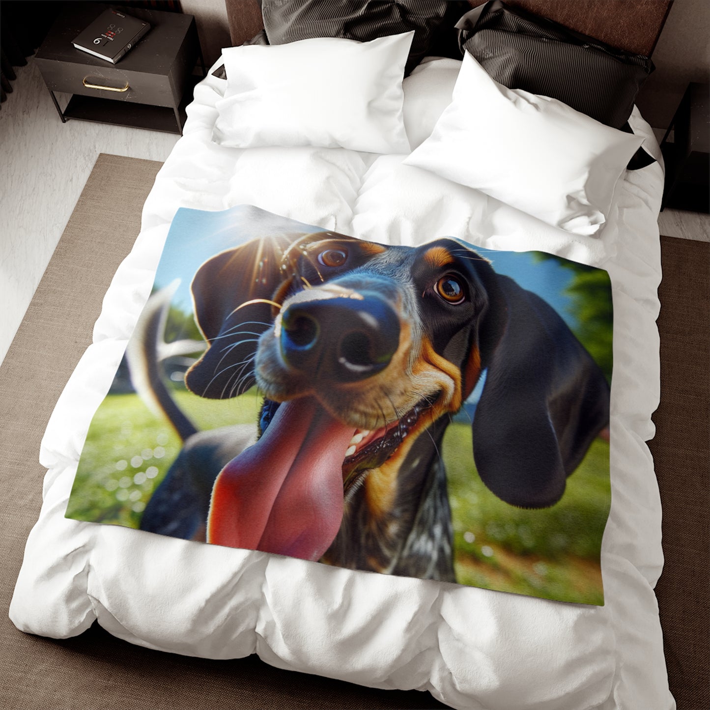 Bluetick Coonhound Sweatshirt Blanket