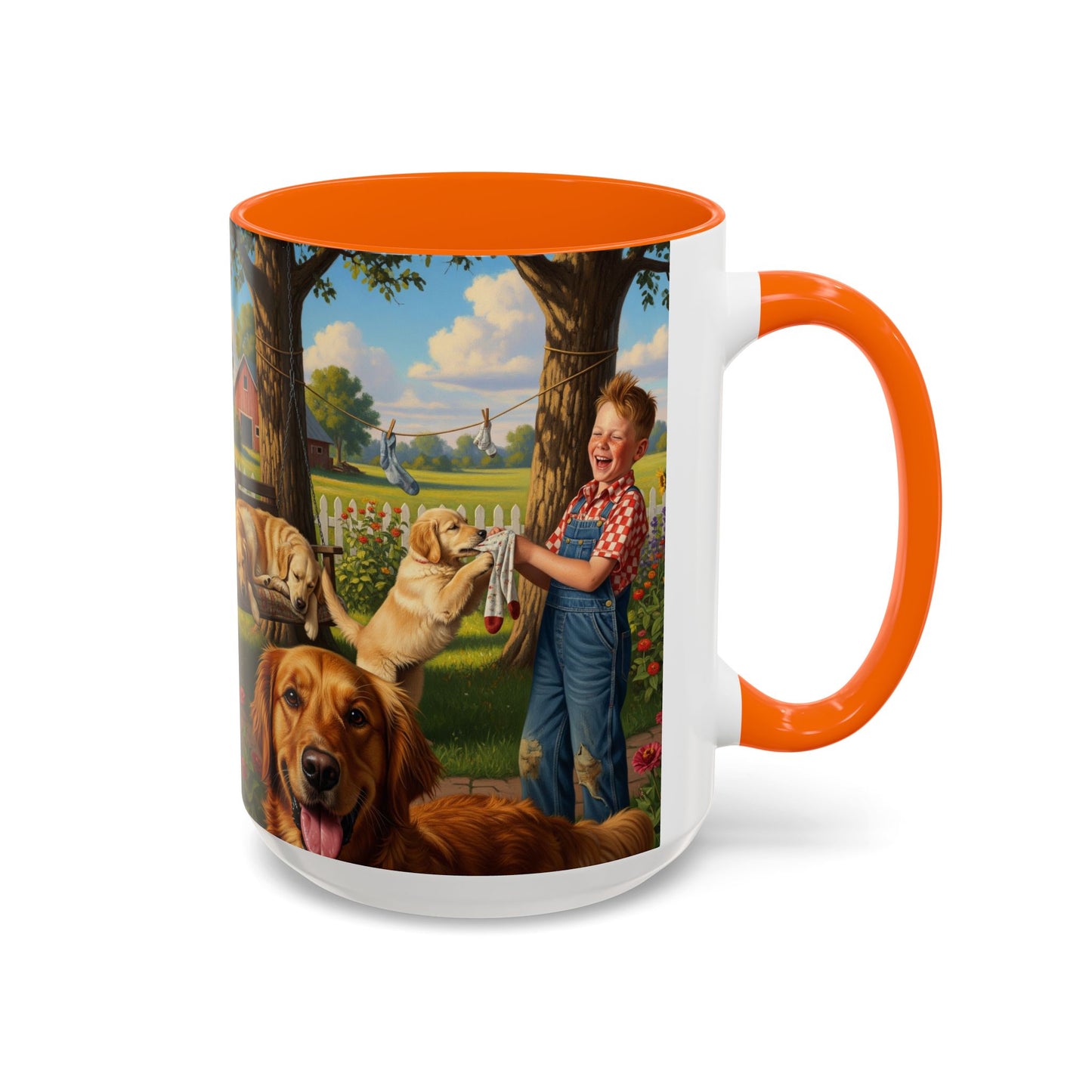 Golden Retriever Accent Coffee Mug - Perfect Gift for Dog Lovers