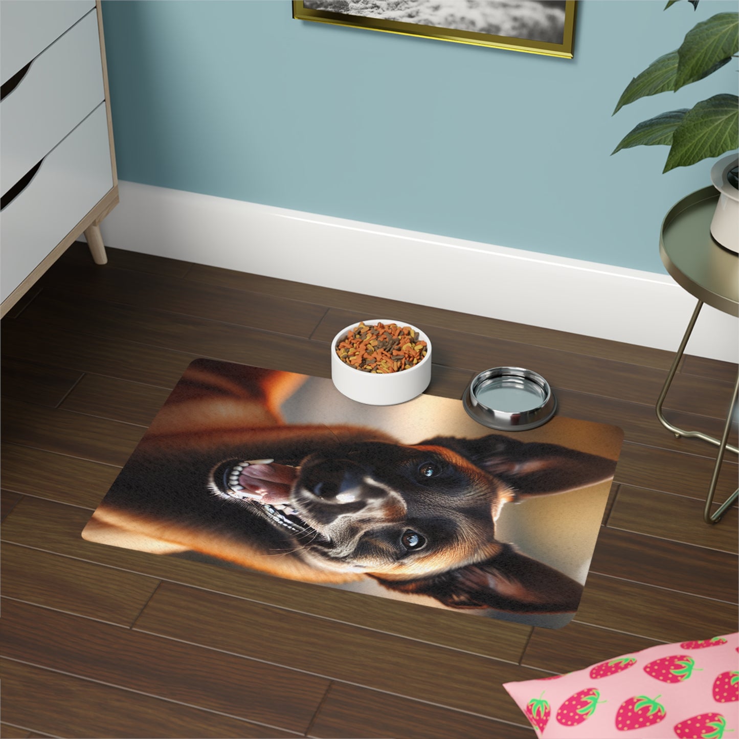 Vertical Pet Food Mat (12x18) - Belgian Shepherd Dog Malenois
