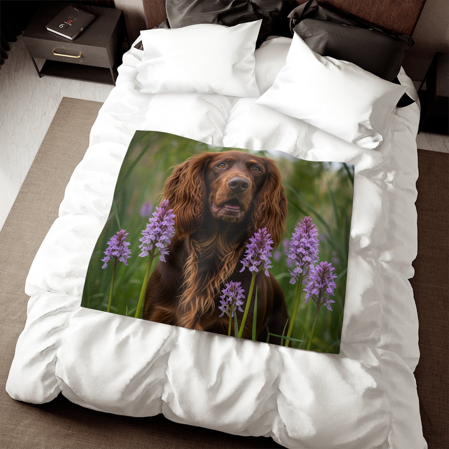 Pont-Audemer Spaniel Sweatshirt Blanket