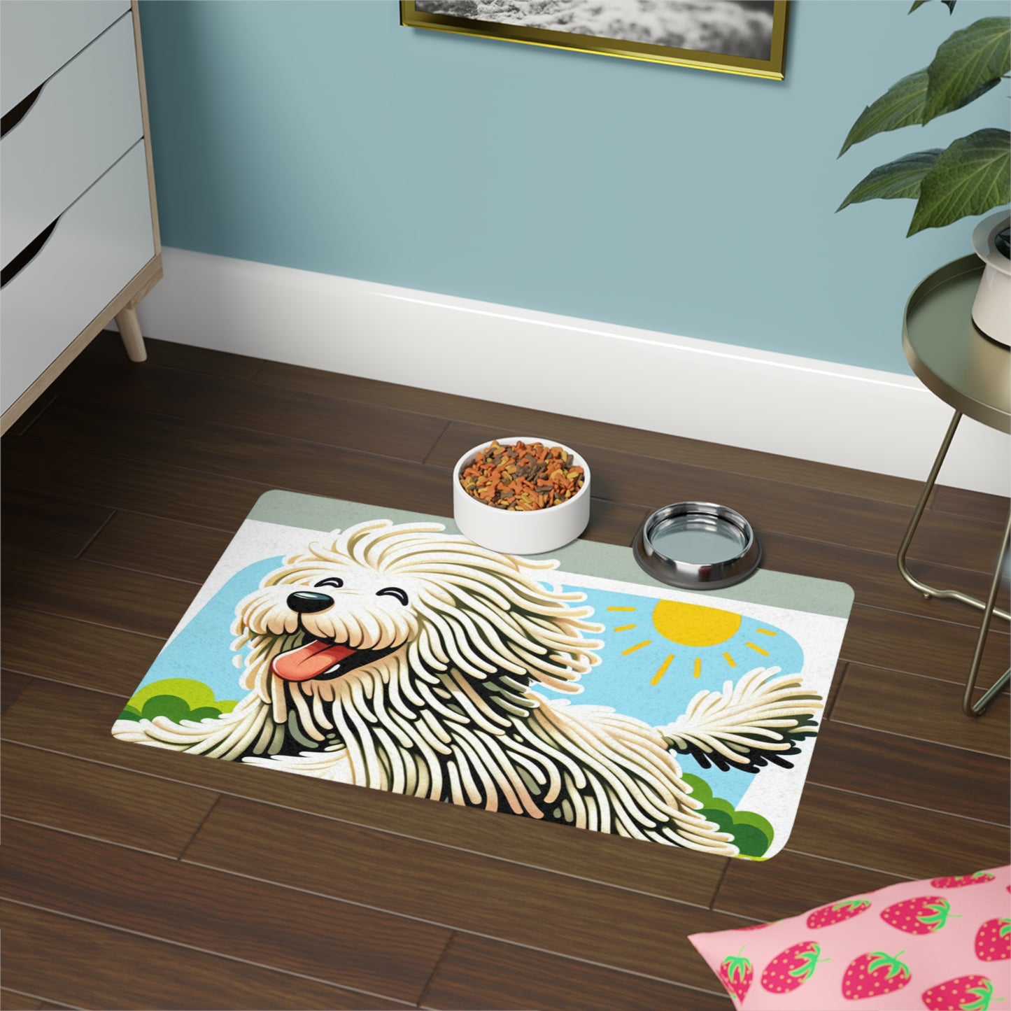 Pet Food Mat (12x18) - Komondor