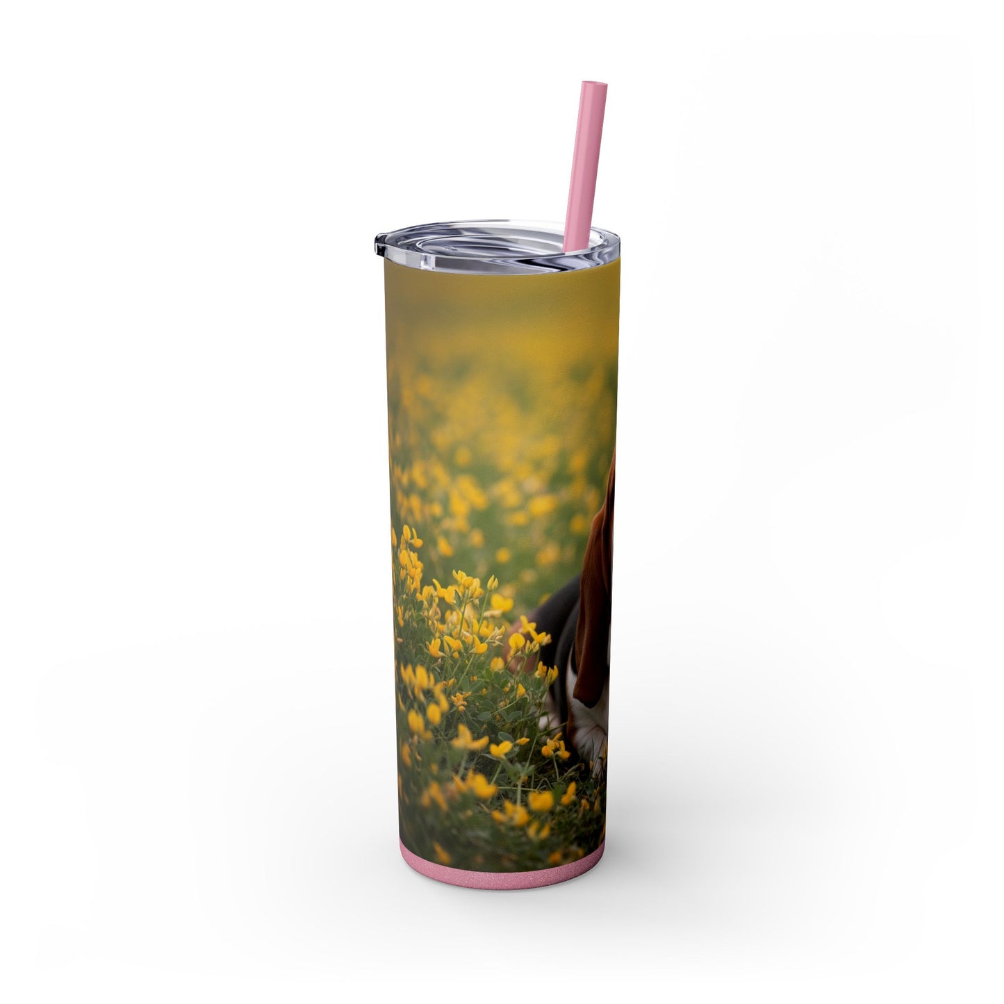 Basset Hound Tumbler with Straw, 20oz