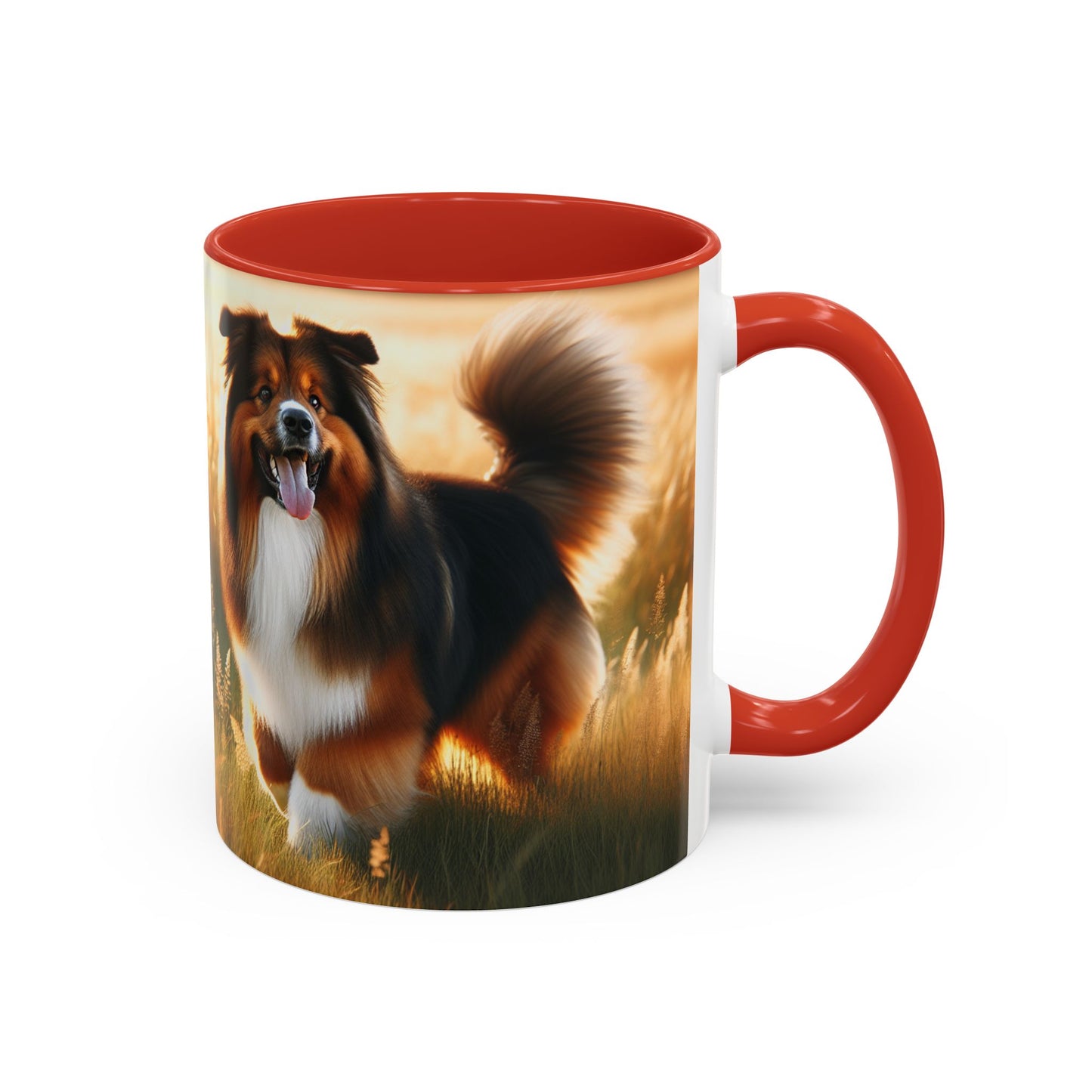 Bohemian Shepherd Accent Coffee Mug - Perfect Gift for Dog Lovers
