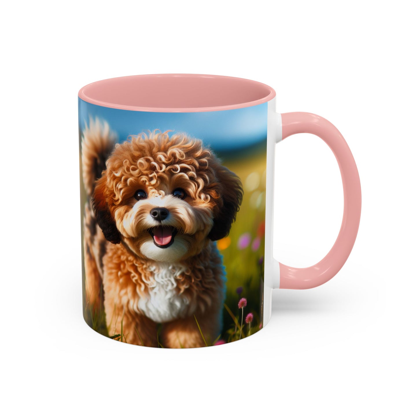 Russkaya Tsvetnaya Bolonka Accent Coffee Mug - Perfect Gift for Dog Lovers