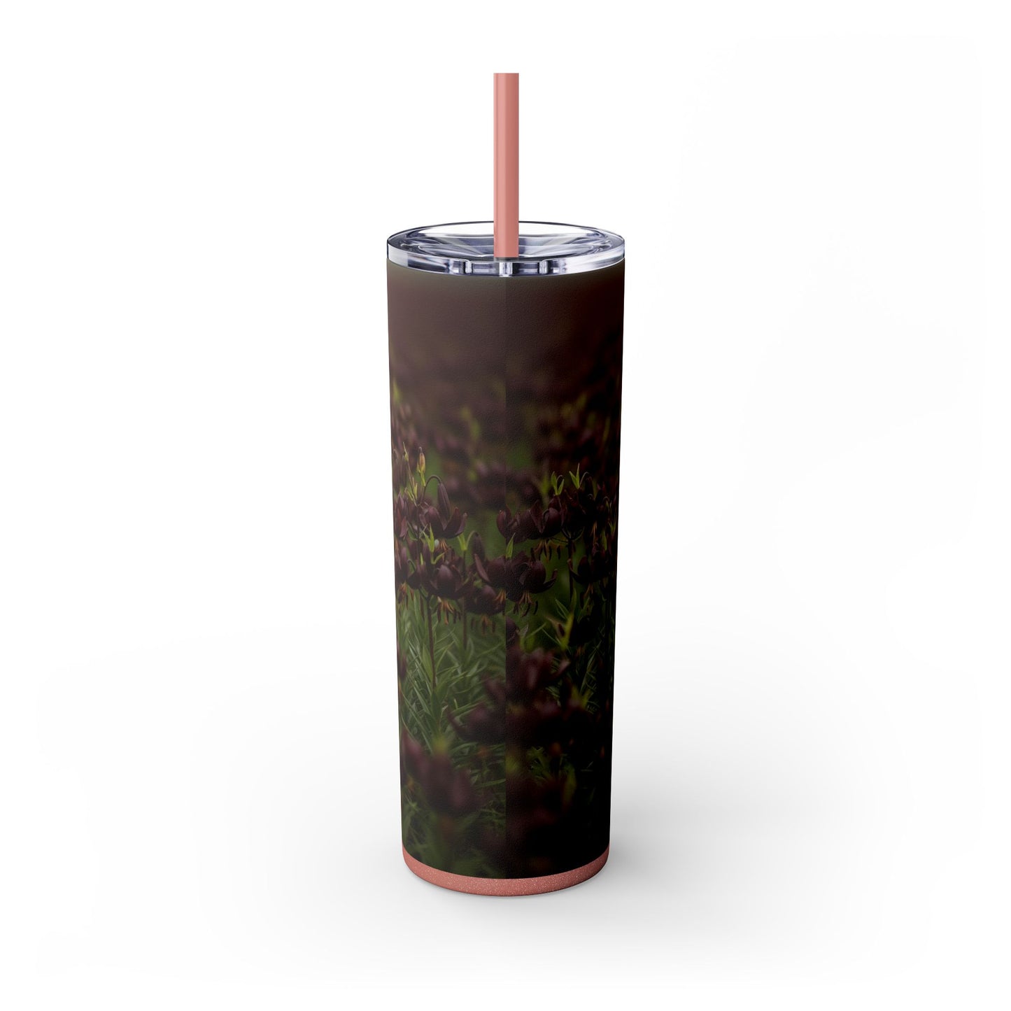 American Eskimo Dog Skinny Tumbler with Straw, 20oz