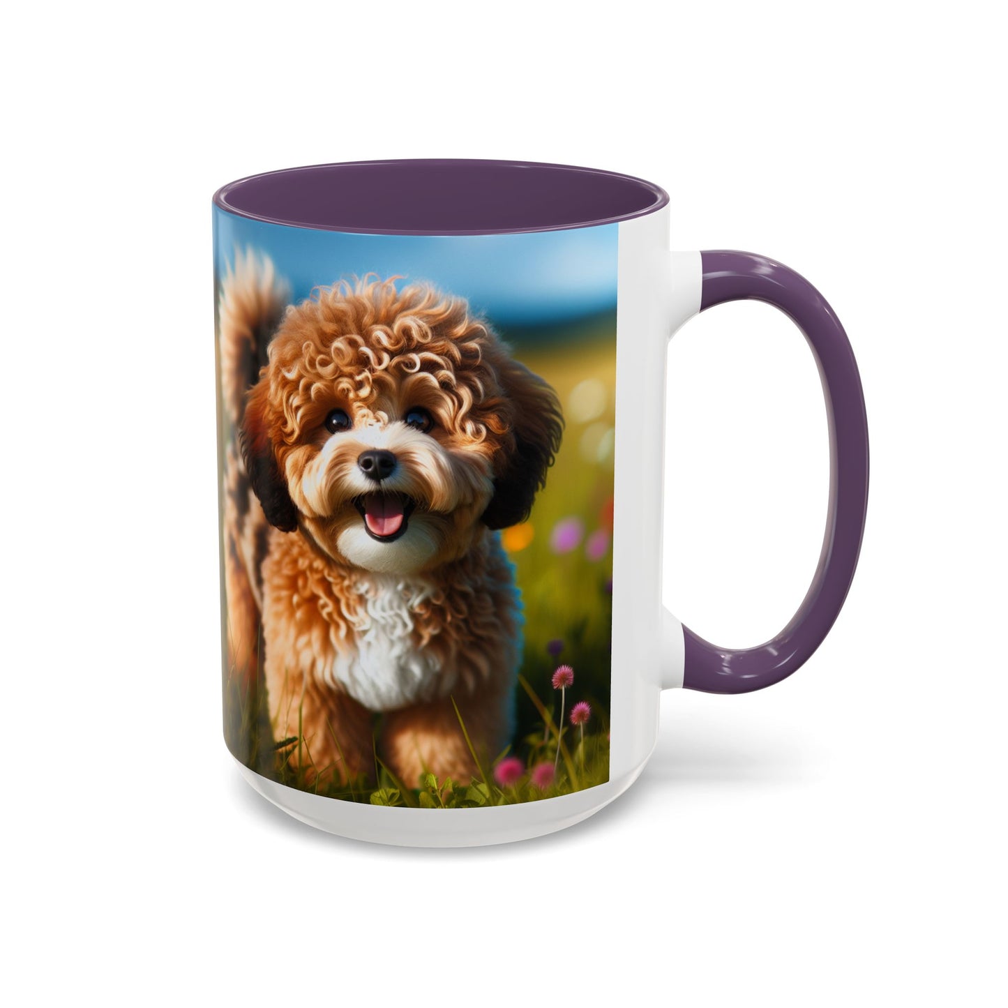 Russkaya Tsvetnaya Bolonka Accent Coffee Mug - Perfect Gift for Dog Lovers