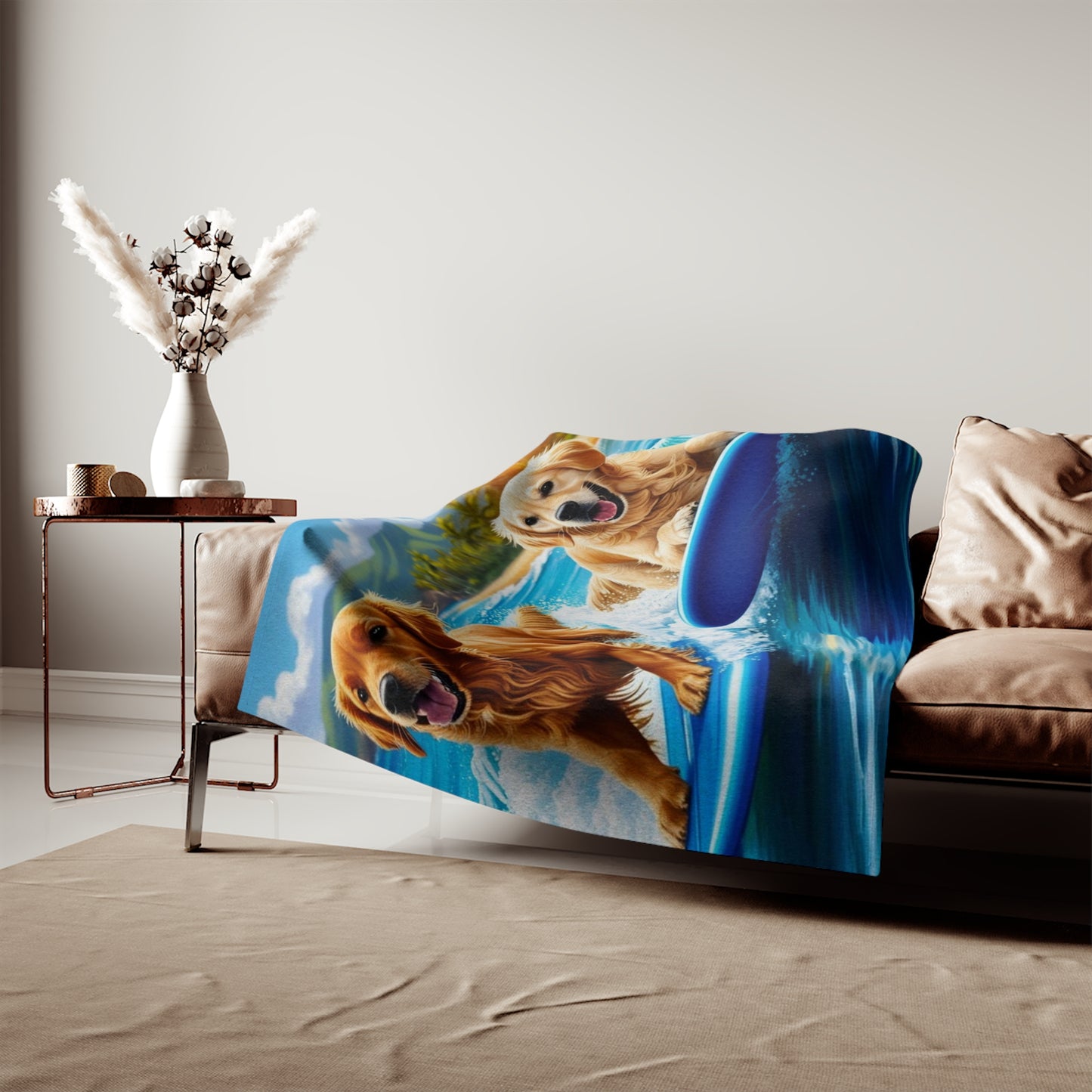 Surf Dogs Sweatshirt Blanket