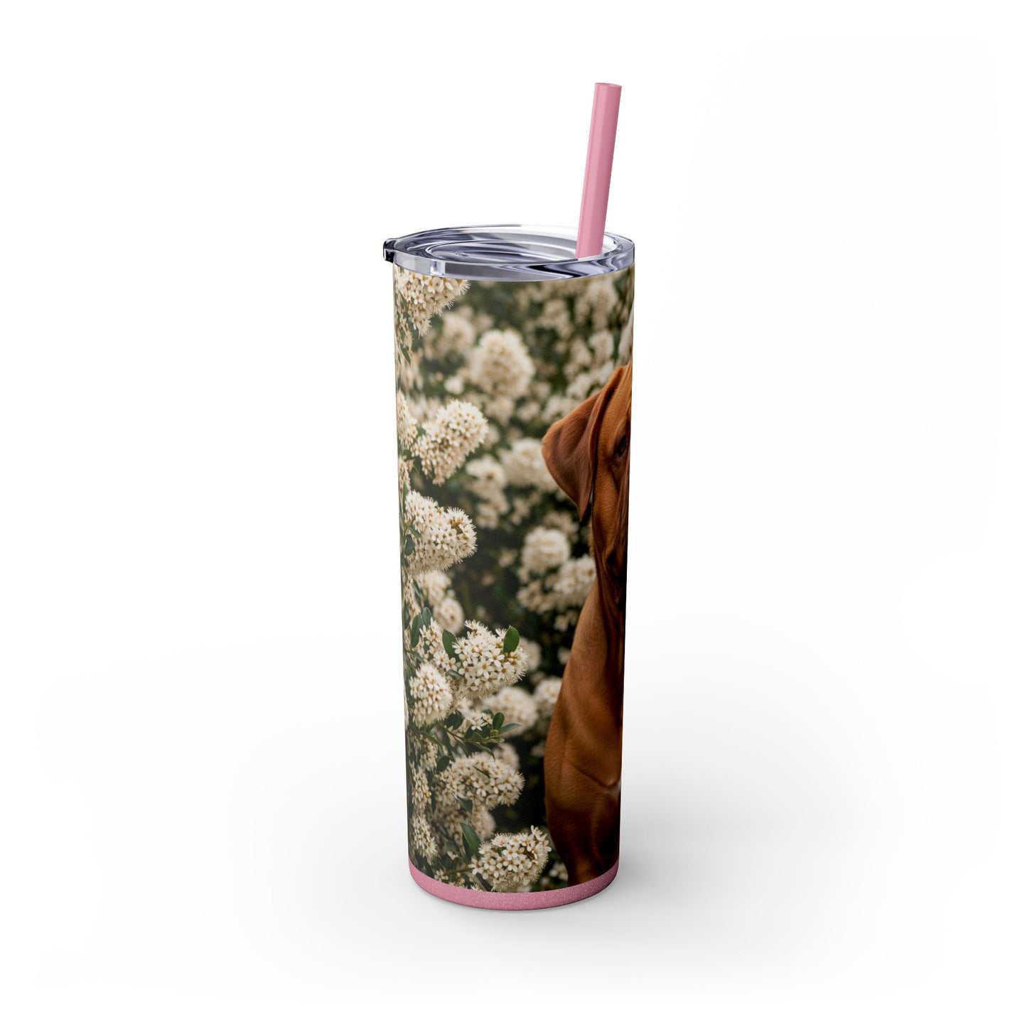Dogue de Bordeaux Skinny Tumbler with Straw, 20oz