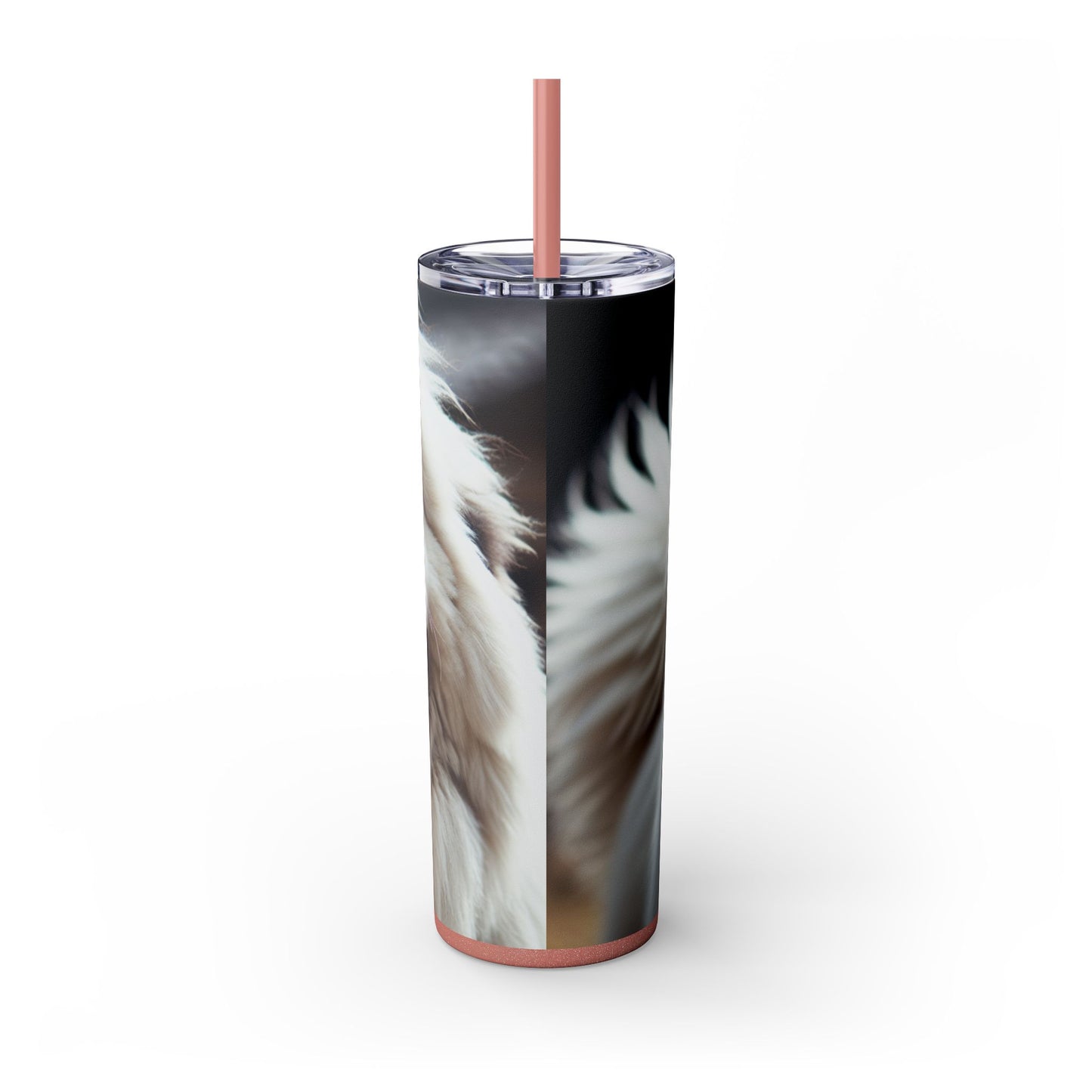 Tatra Shepherd Dog Skinny Tumbler with Straw, 20oz