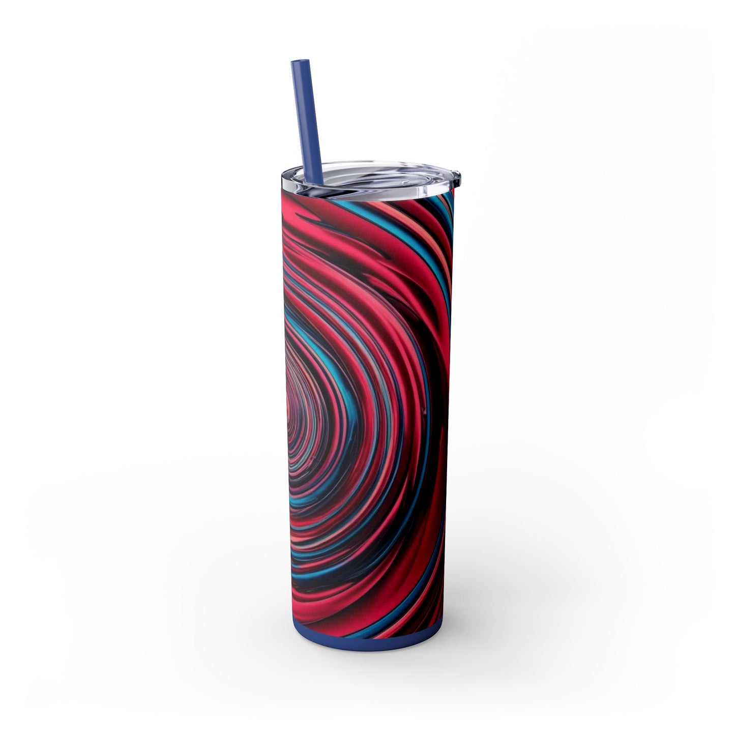 Optical Illusion Skinny Tumbler with Straw, 20oz