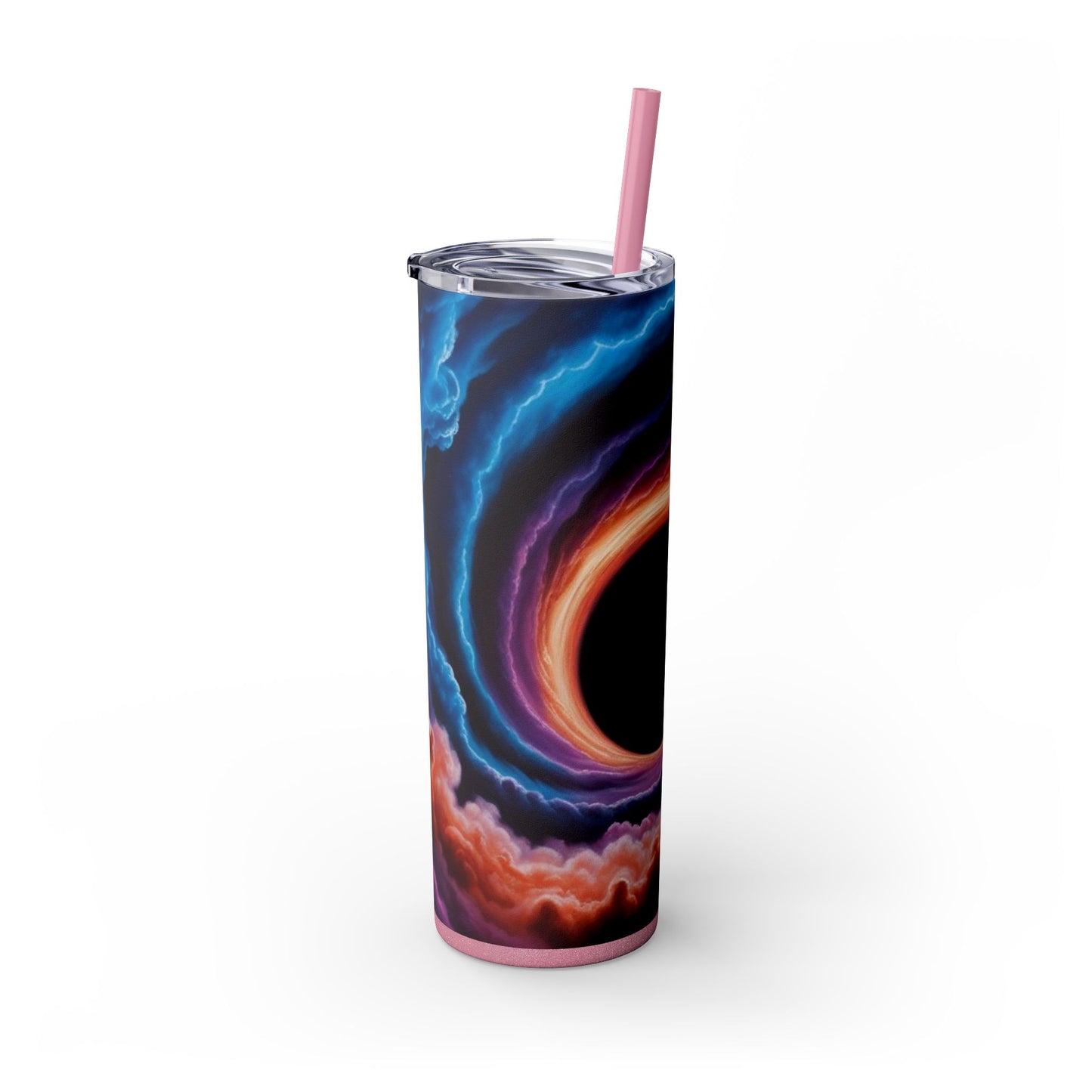 Optical Illusion Skinny Tumbler with Straw, 20oz
