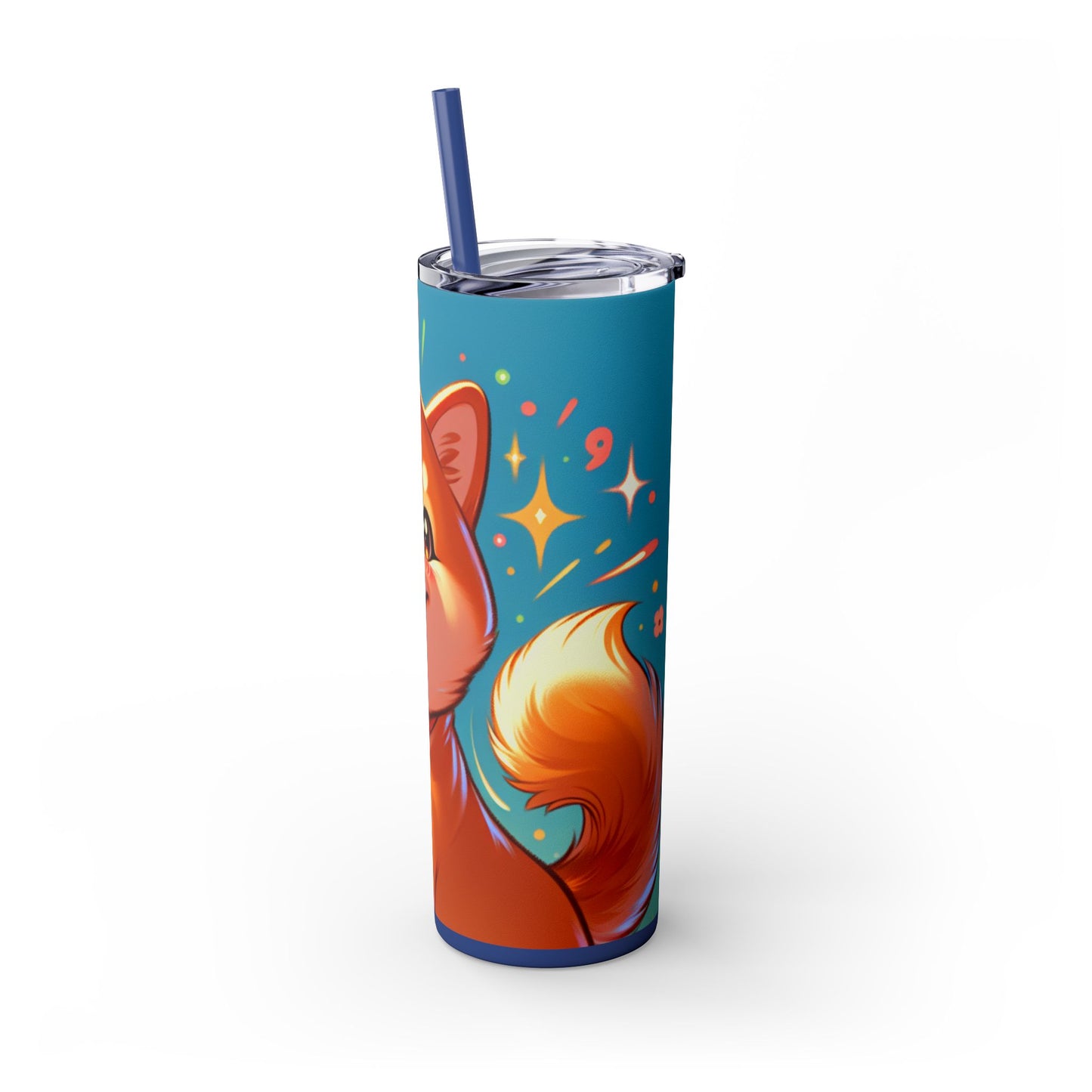 Shiba Inu Skinny Tumbler with Straw, 20oz