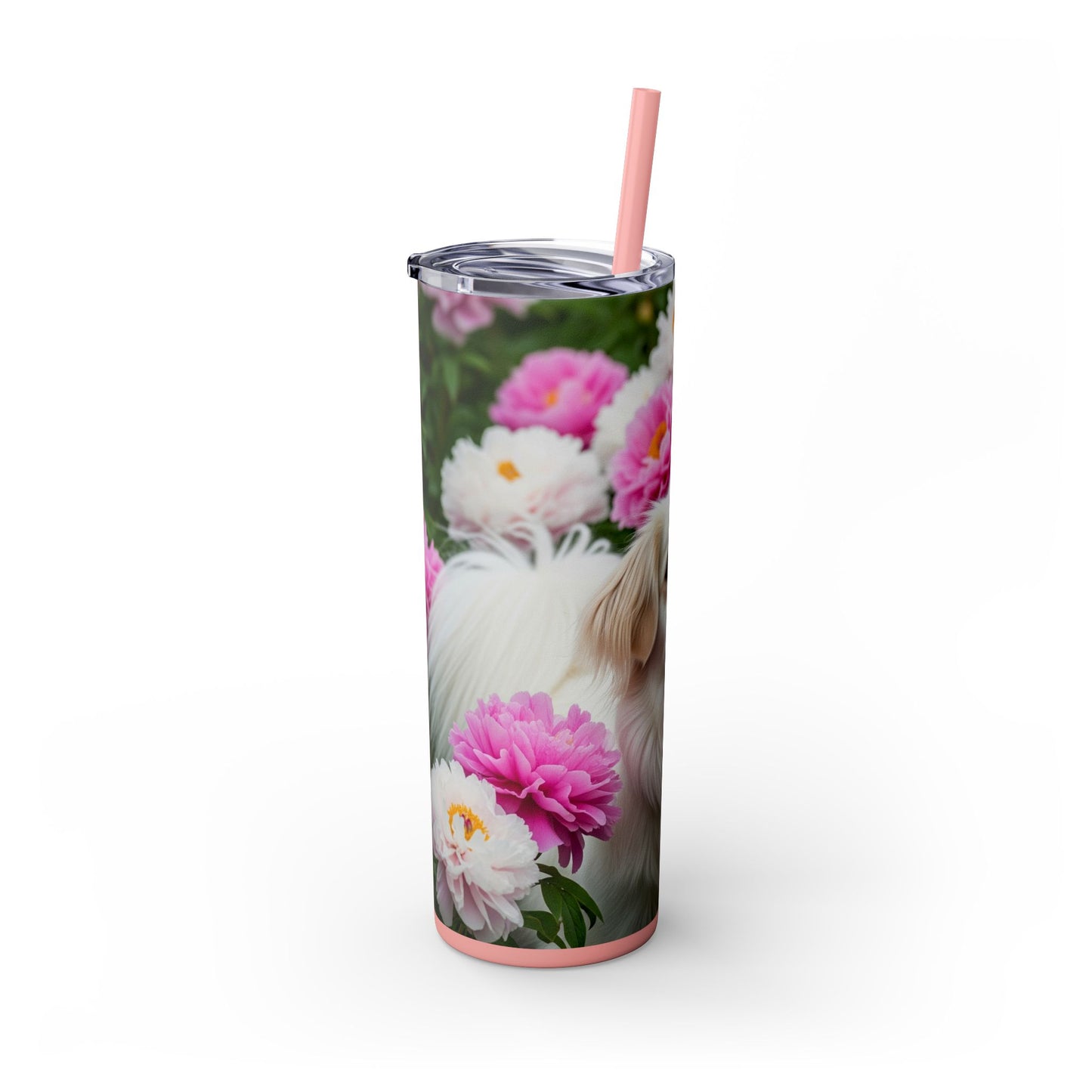 Tibetan Spaniel Tumbler with Straw, 20oz