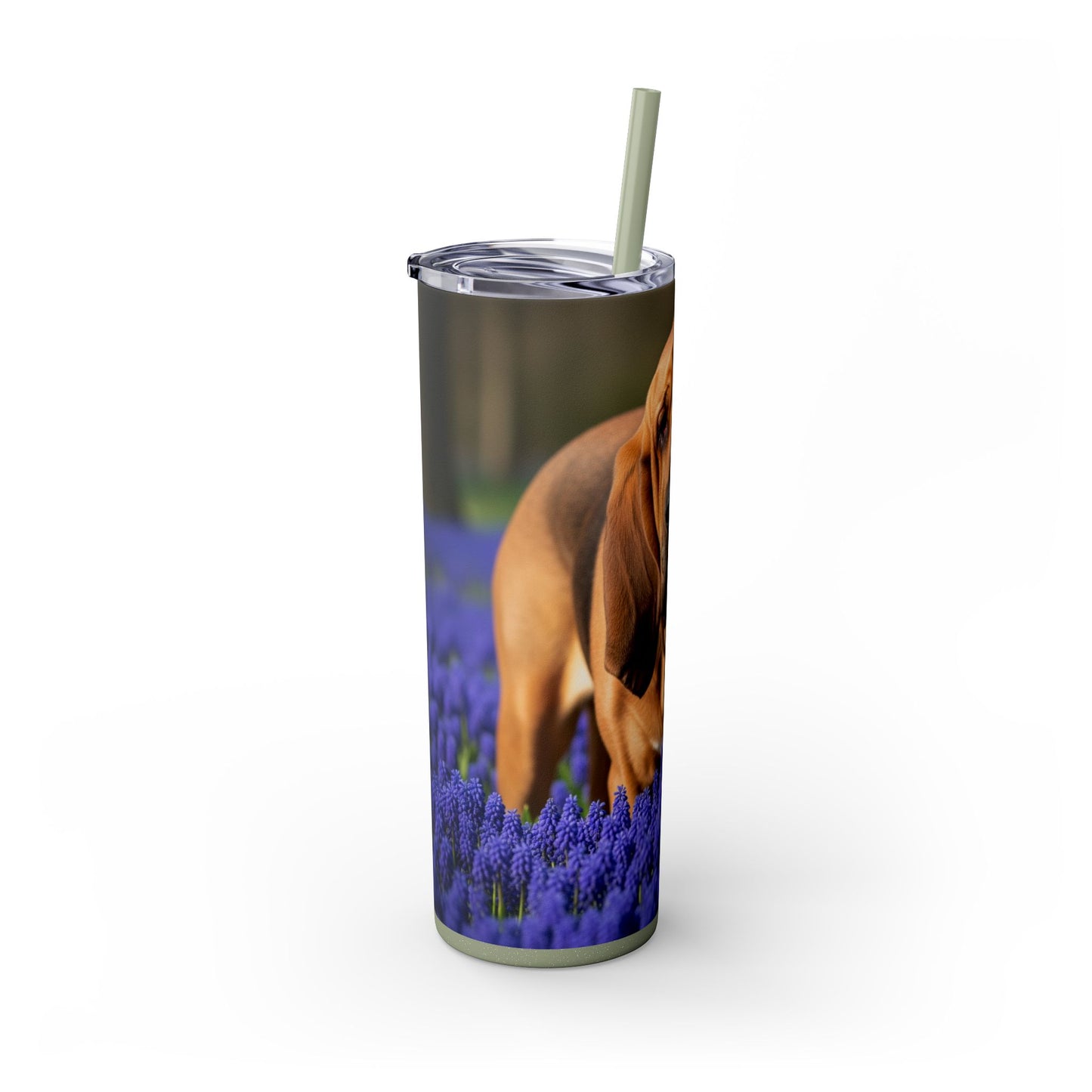 Bloodhound Skinny Tumbler with Straw, 20oz
