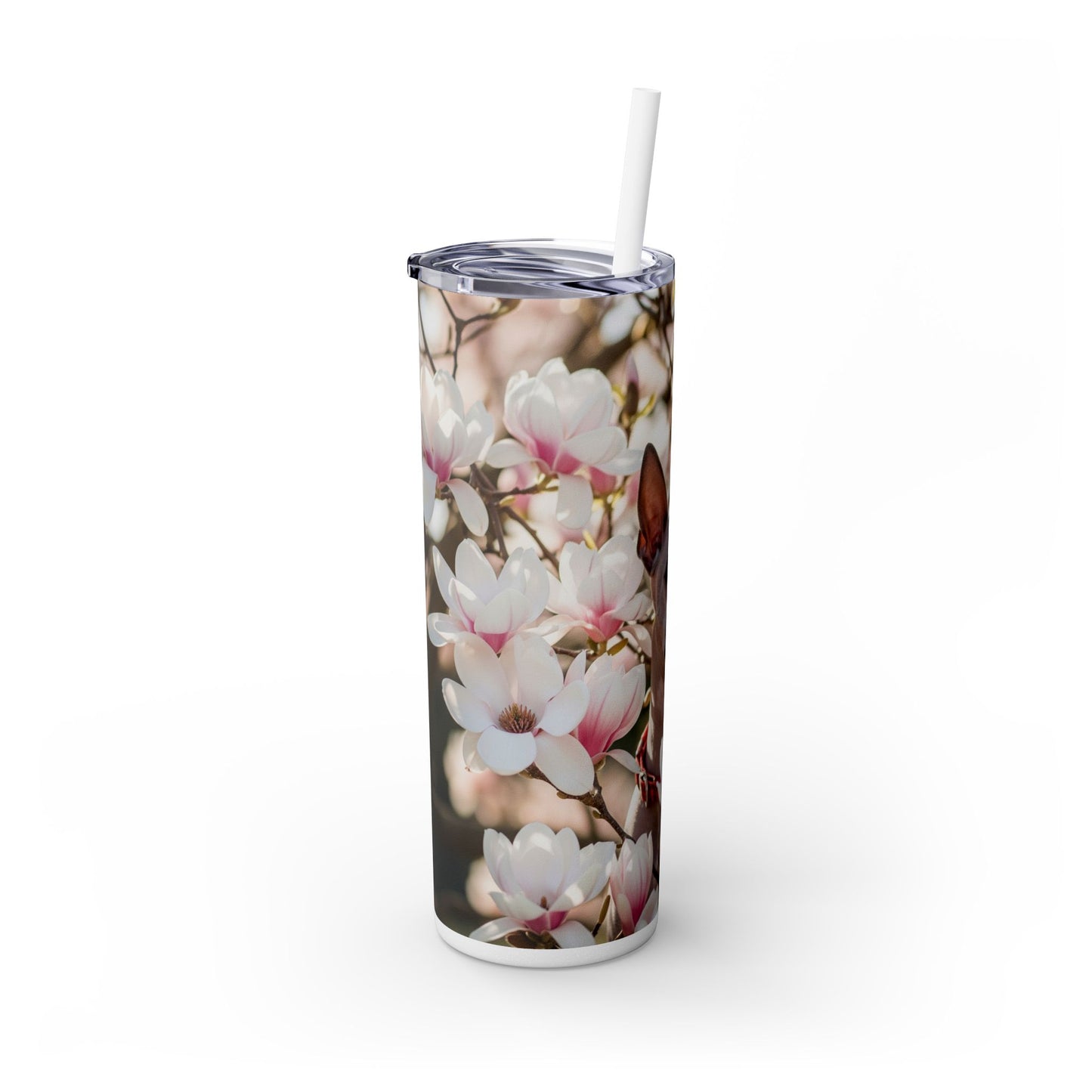 American Hairless Terrier Skinny Tumbler with Straw, 20oz