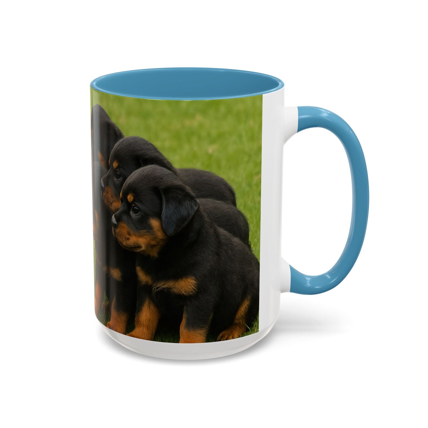 Rottweiler puppies Accent Coffee Mug - Perfect Gift for Dog Lovers